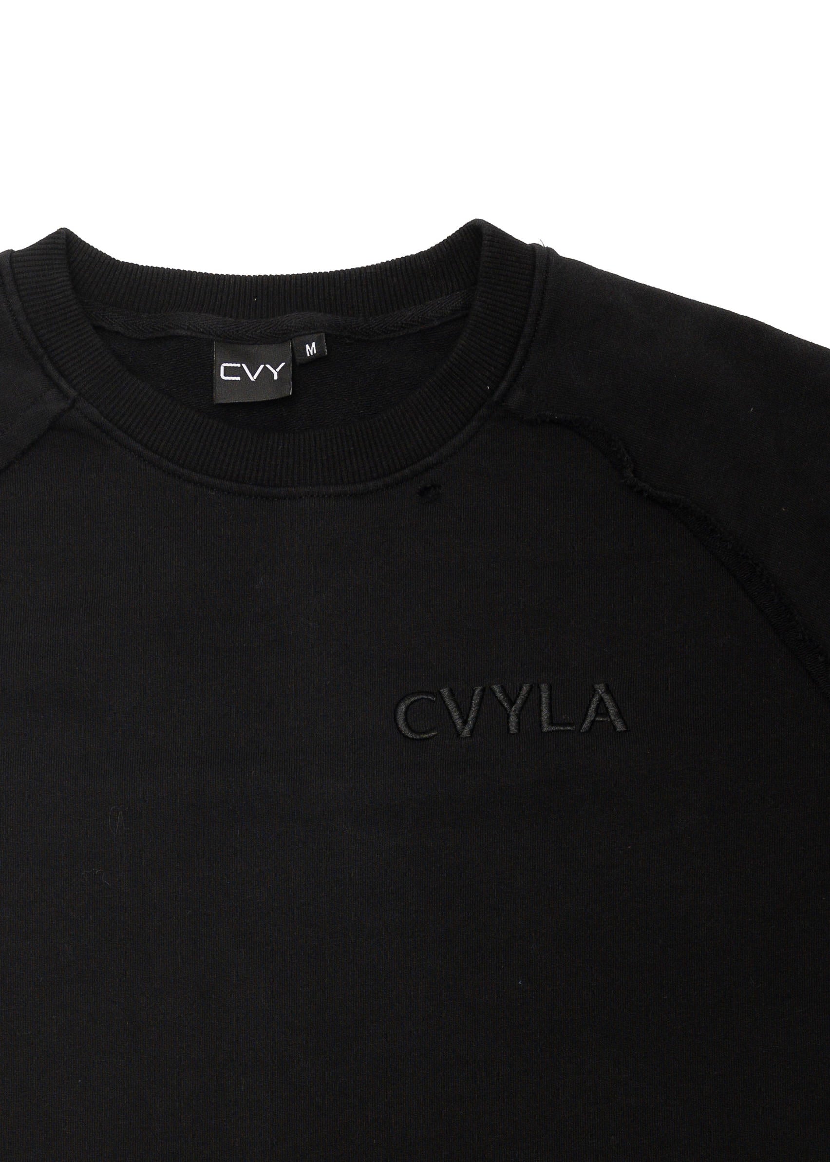 CVYLA Men Black Oversize Tee, product photo 2