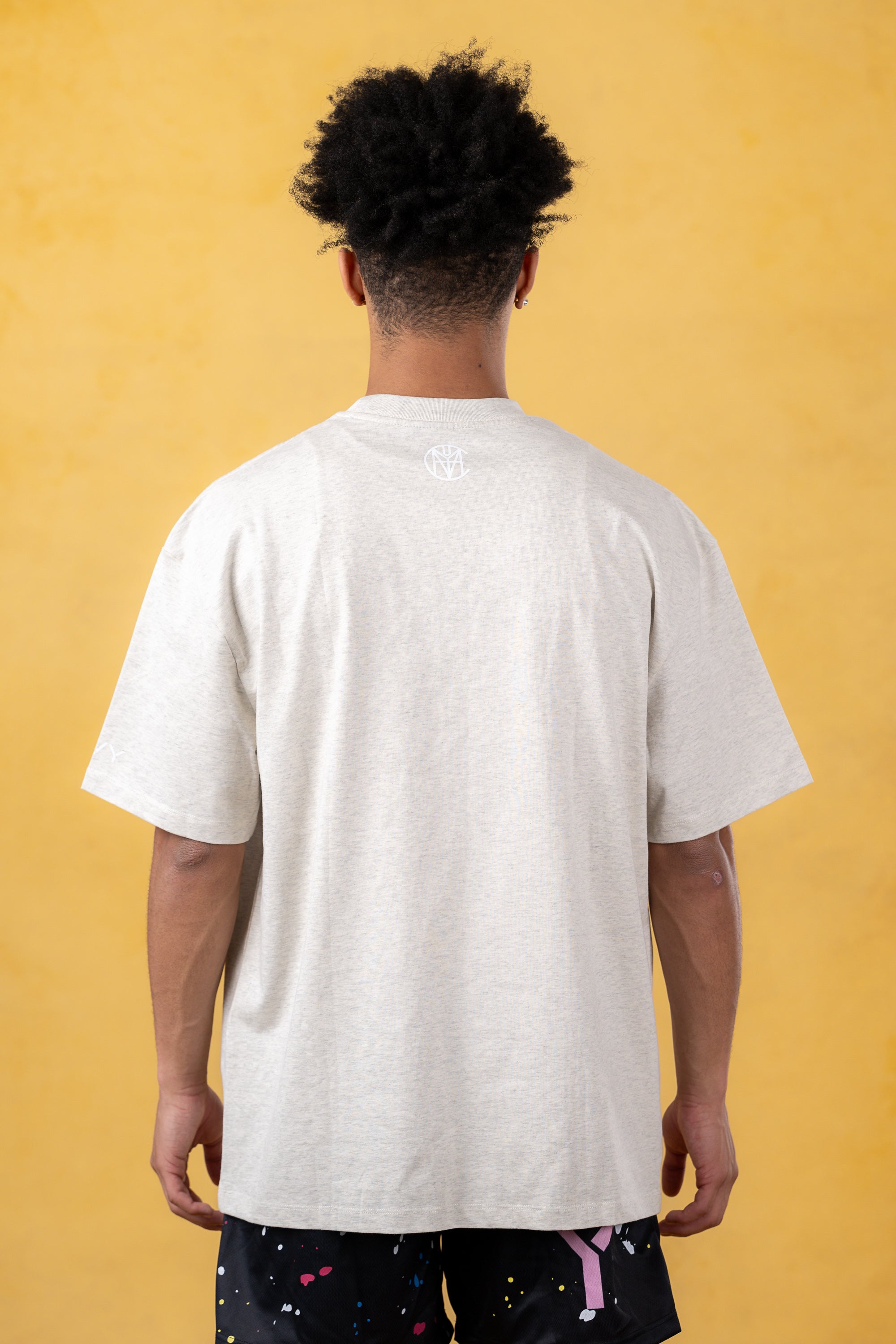 CRKSOLY. Men Oat Gray Oversize Tee, product photo 7