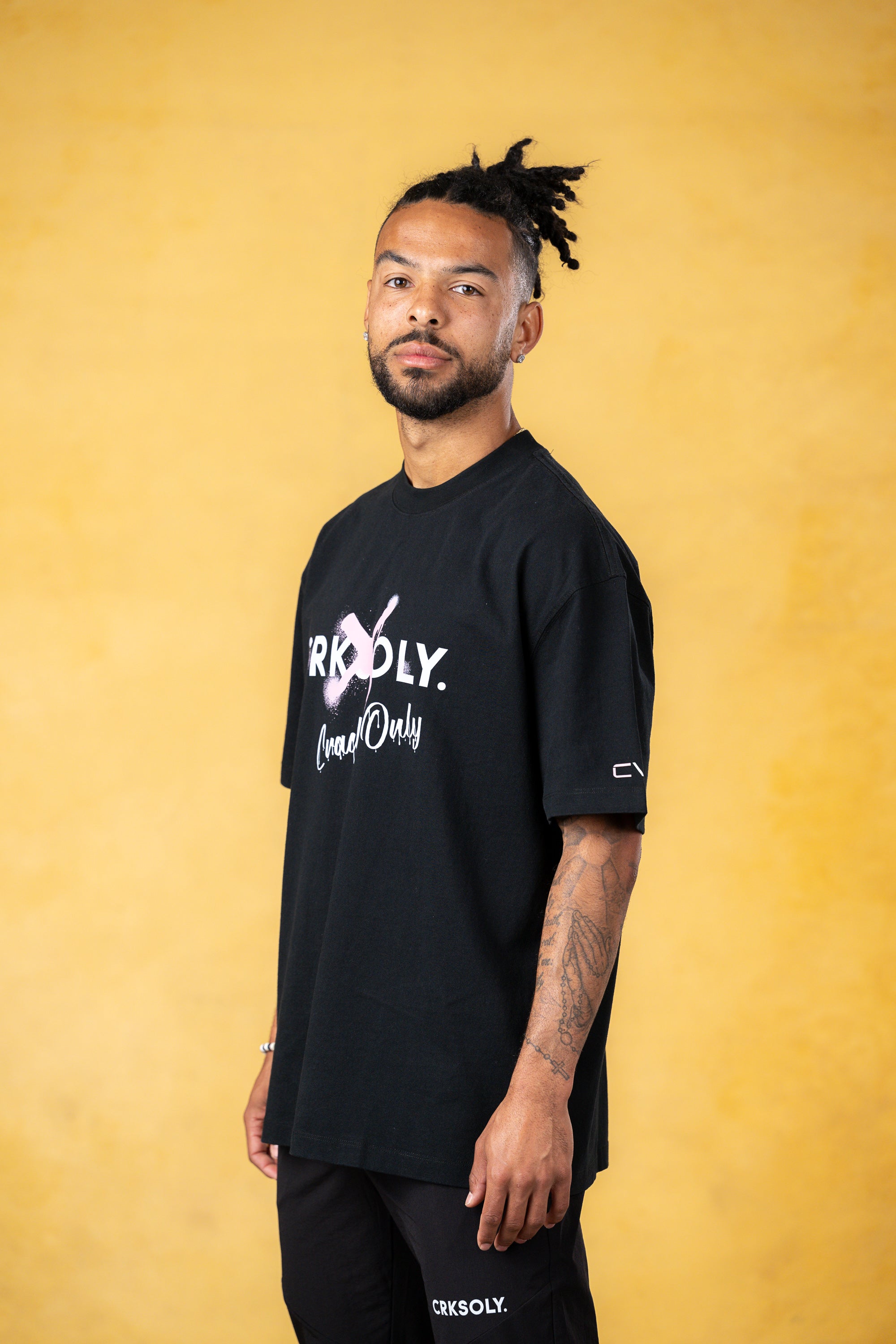 CRKSOLY. Men Void Oversize Cotton Tee, product photo 4