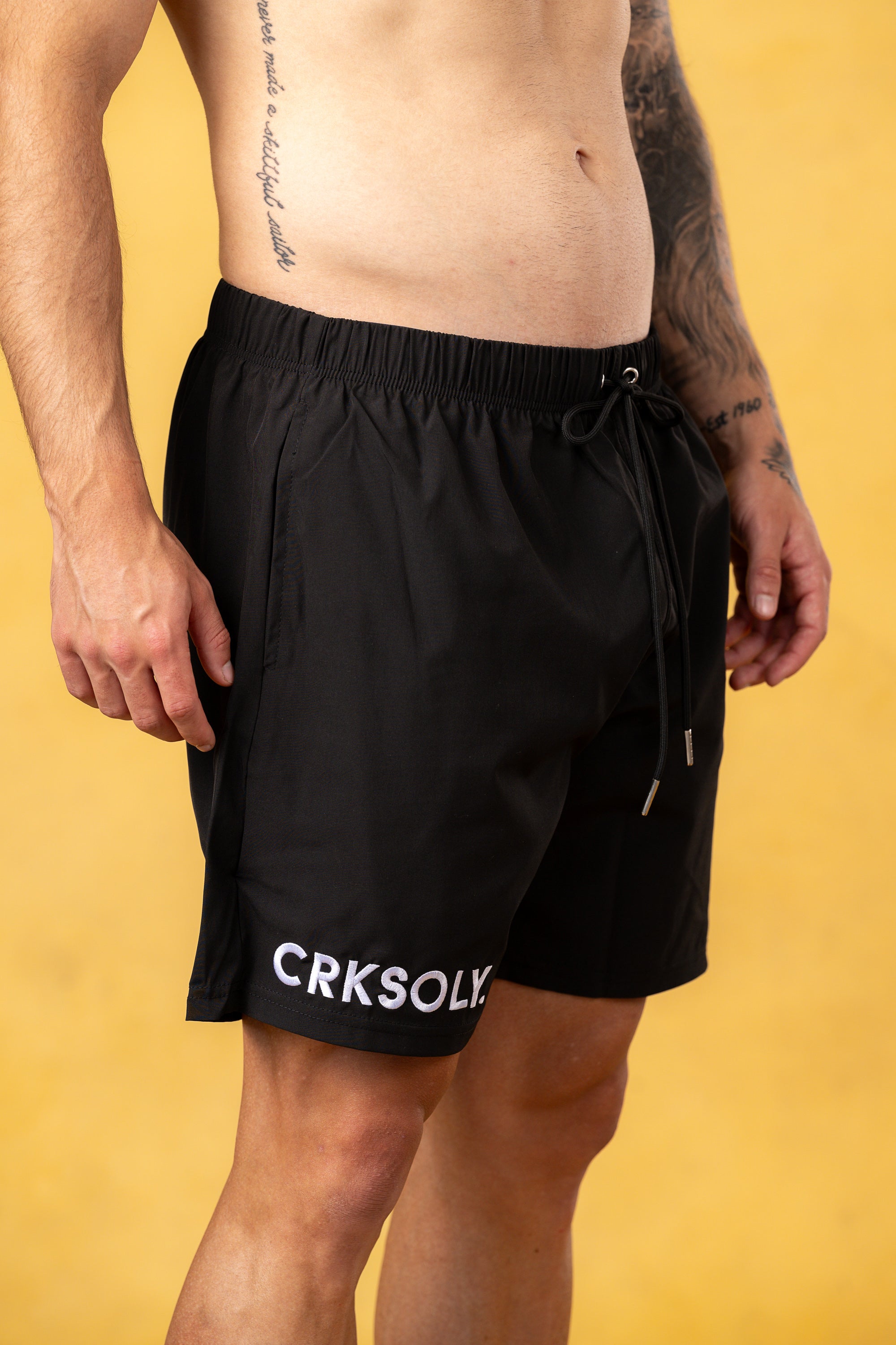 CRKSOLY. Water Reactive Training Black Shorts, product photo 4