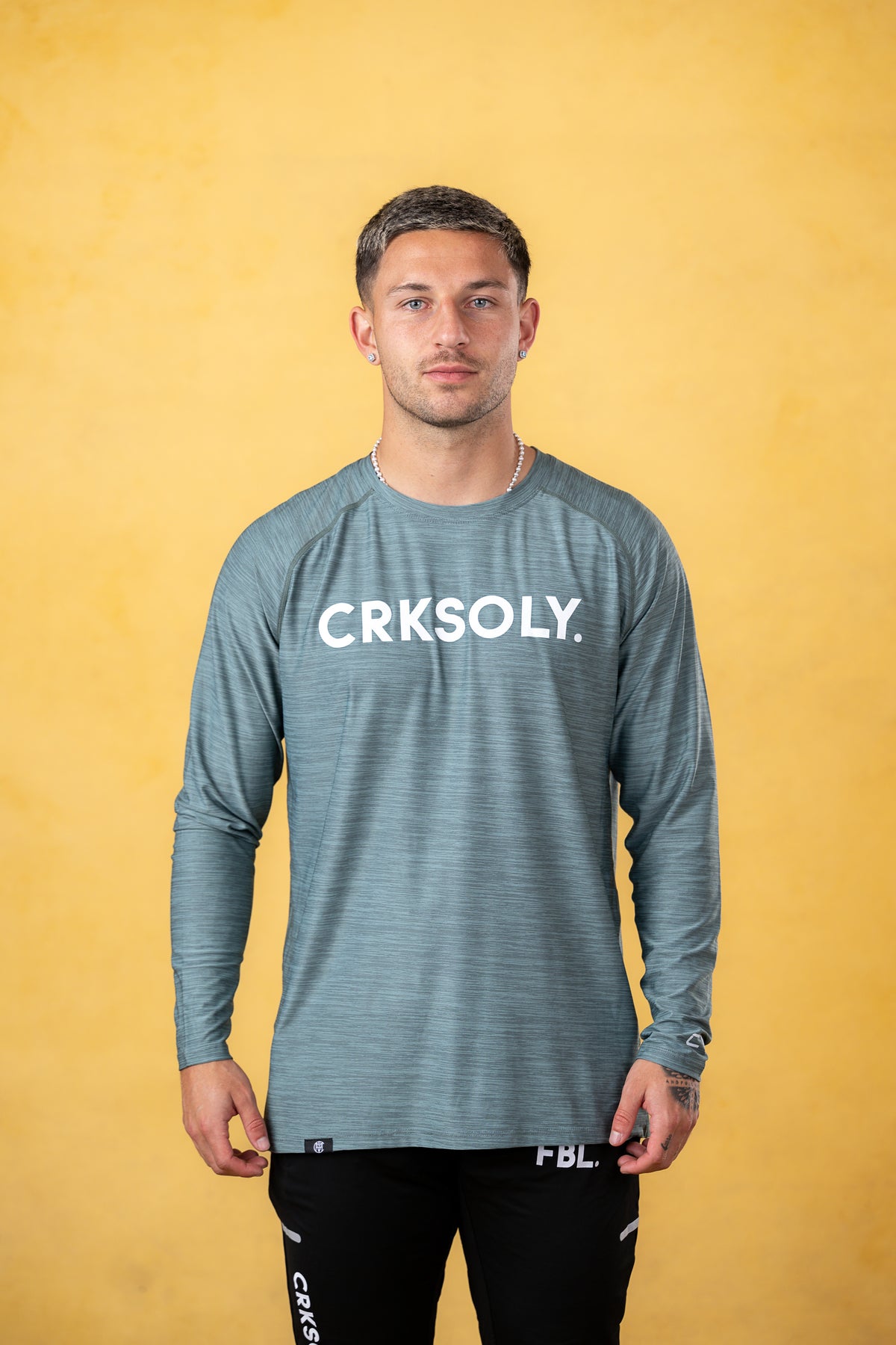 CRKSOLY. Men Mint Green Training Long Sleeve, product photo 1