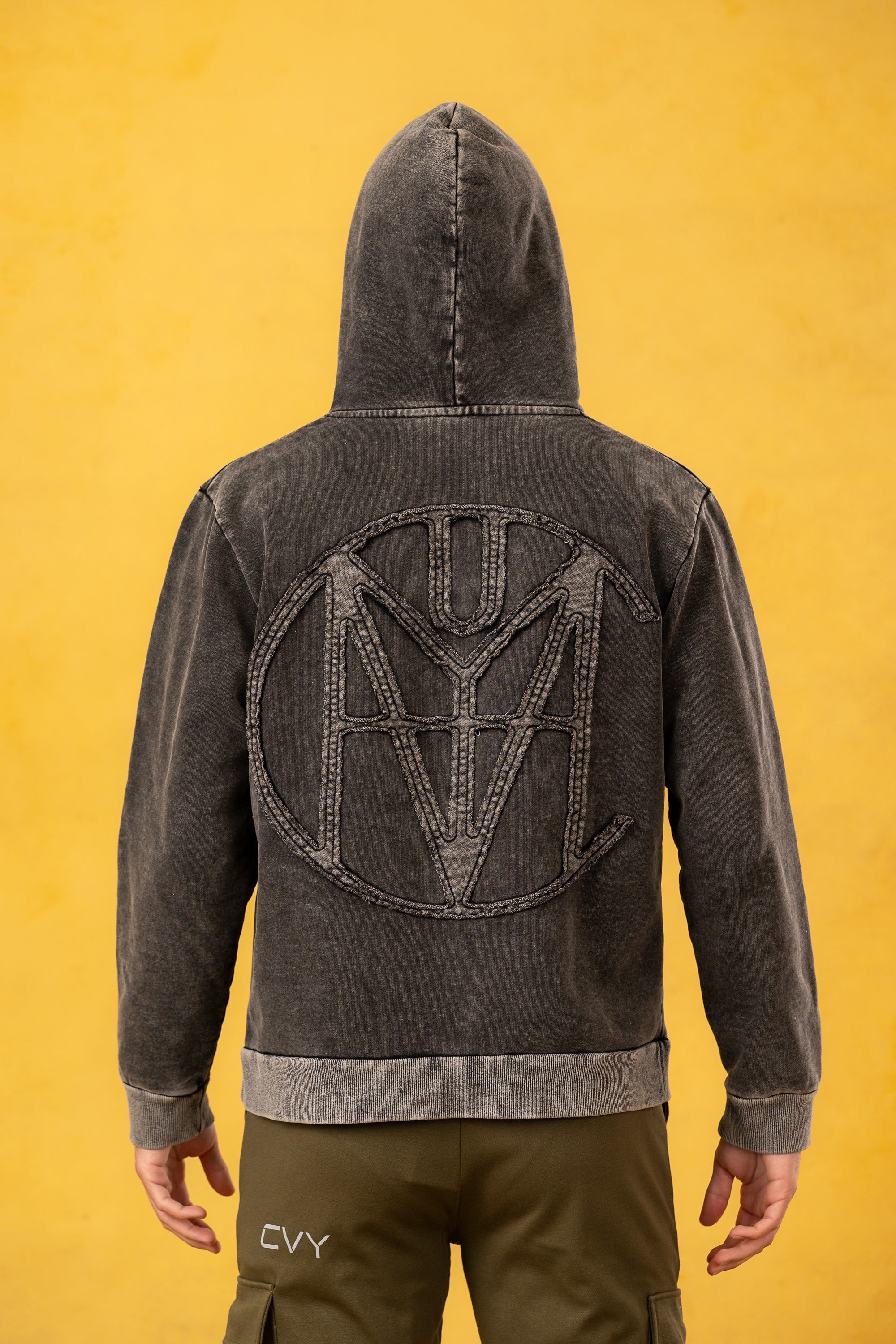 CRKSOLY. Men X Faded Wash Hoodie, product photo 7