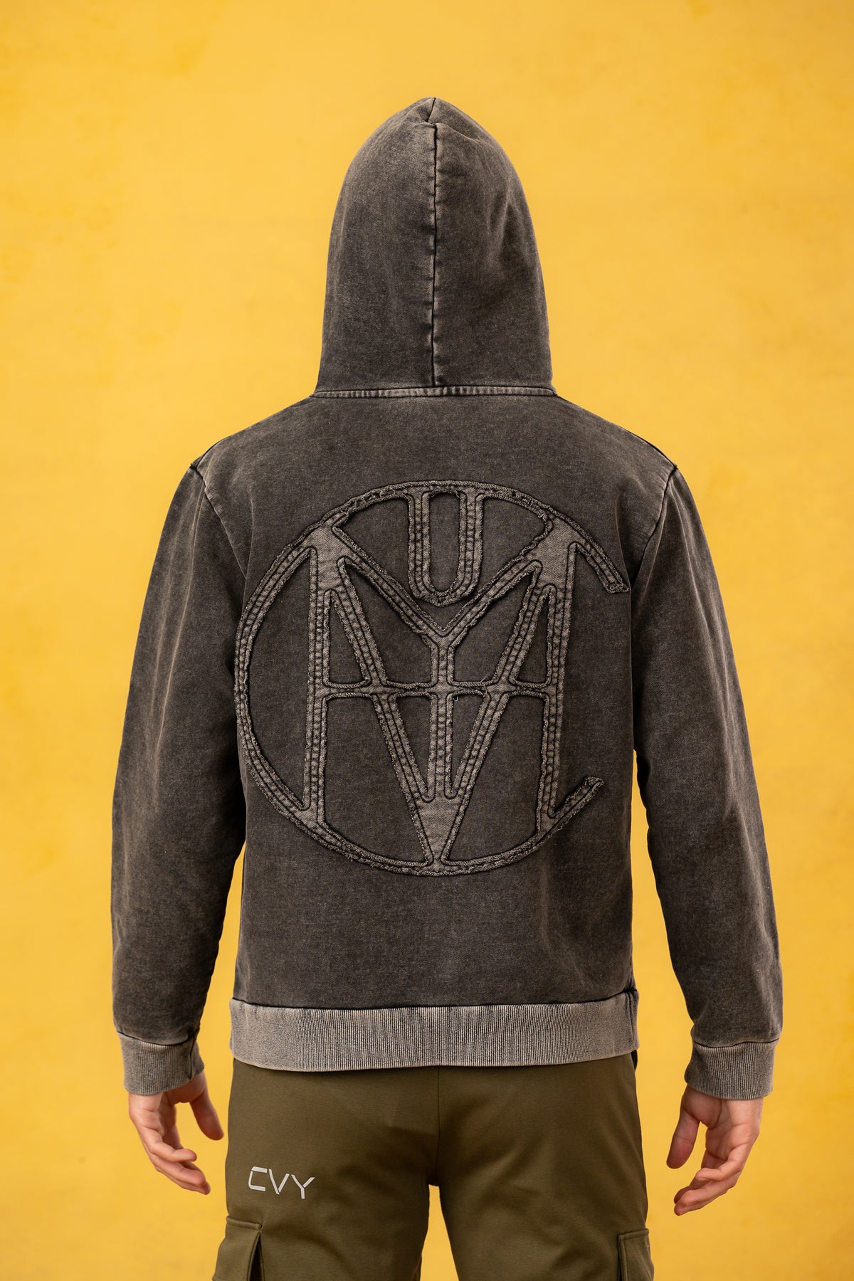 CRKSOLY. Men X Faded Wash Hoodie, product photo 7