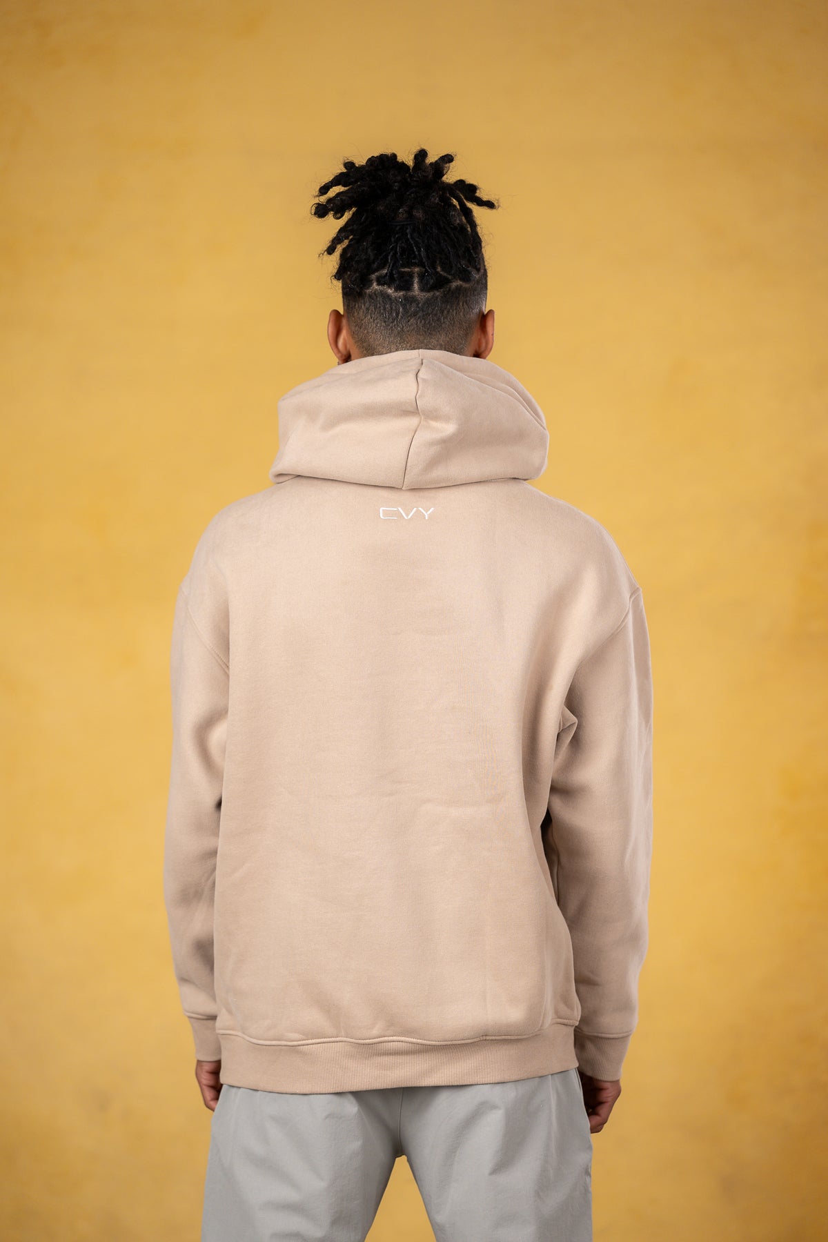 CRKSOLY. Men Tan Hoodie, product photo 5