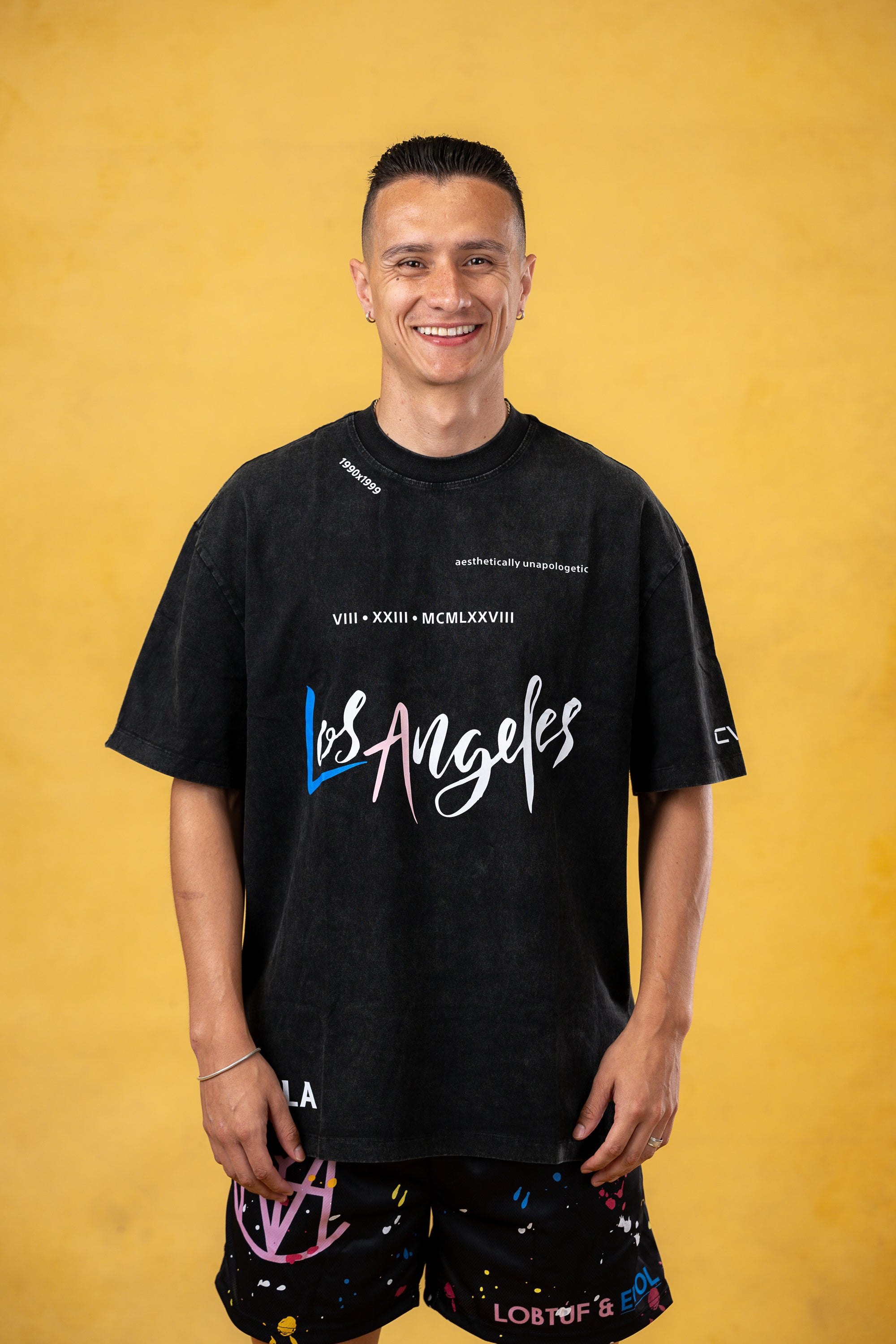 CVYLA Men Aesthetically Unapologetic Oversize Cotton Tee, product photo 1