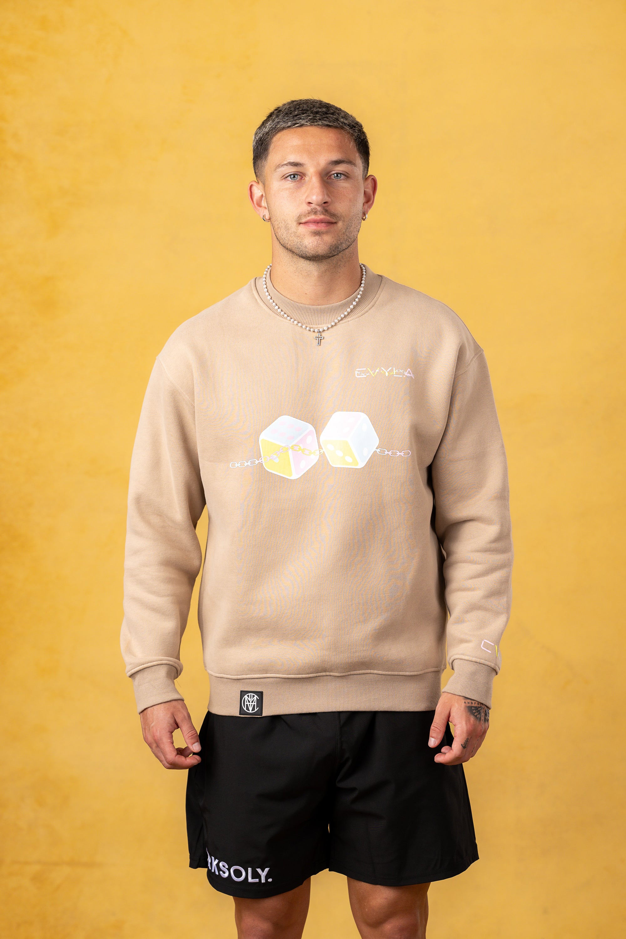 CVYLA Men Chain-Dice Crewneck, product photo 1