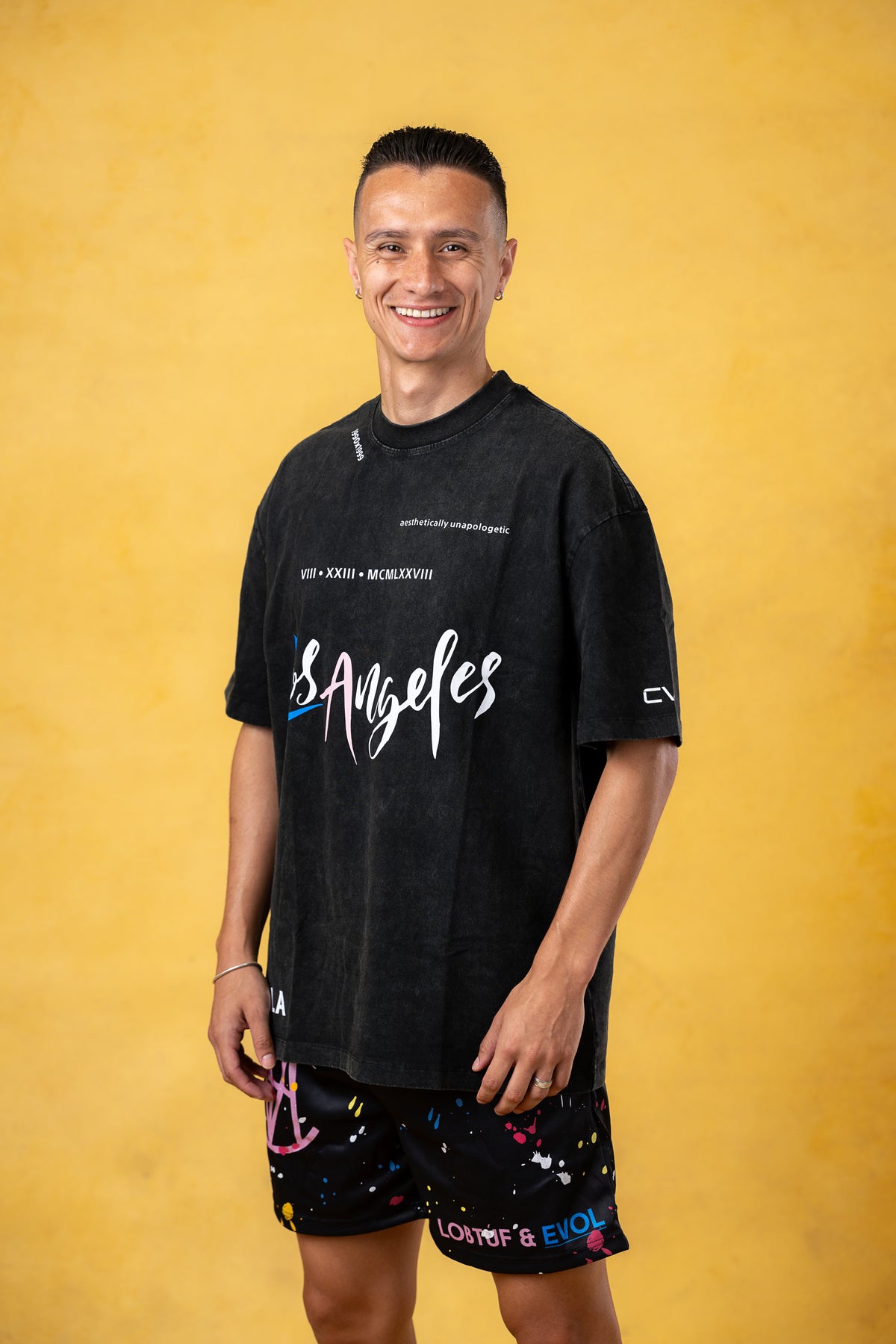 CVYLA Men Aesthetically Unapologetic Oversize Cotton Tee, product photo 5