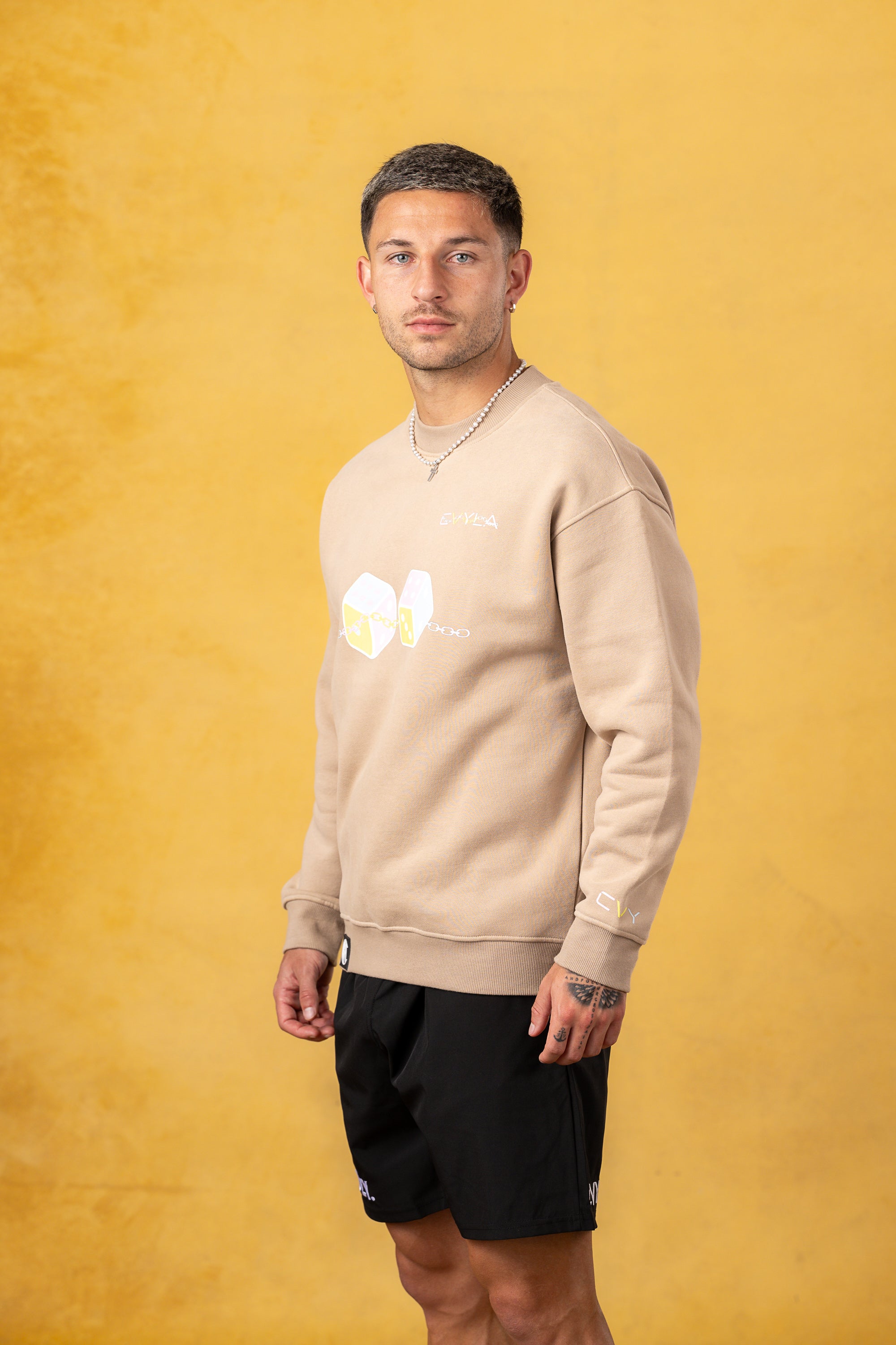 CVYLA Men Chain-Dice Crewneck, product photo 4