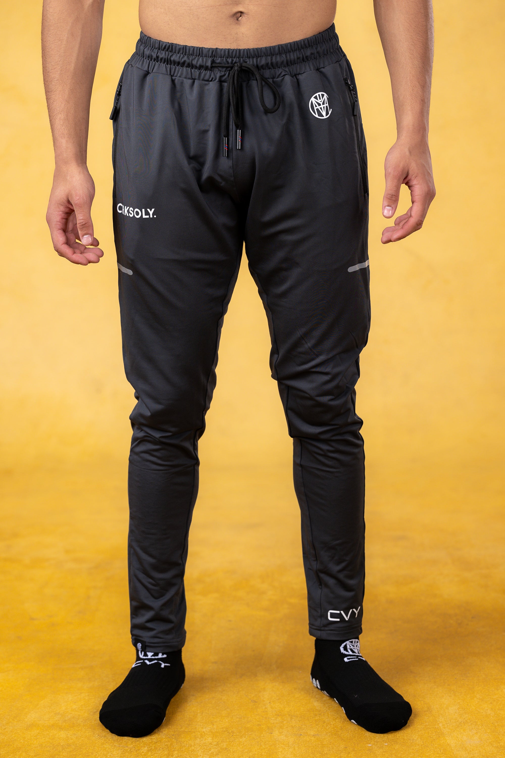 CRKSOLY. Men Dark Gray Training Pants, product photo 1