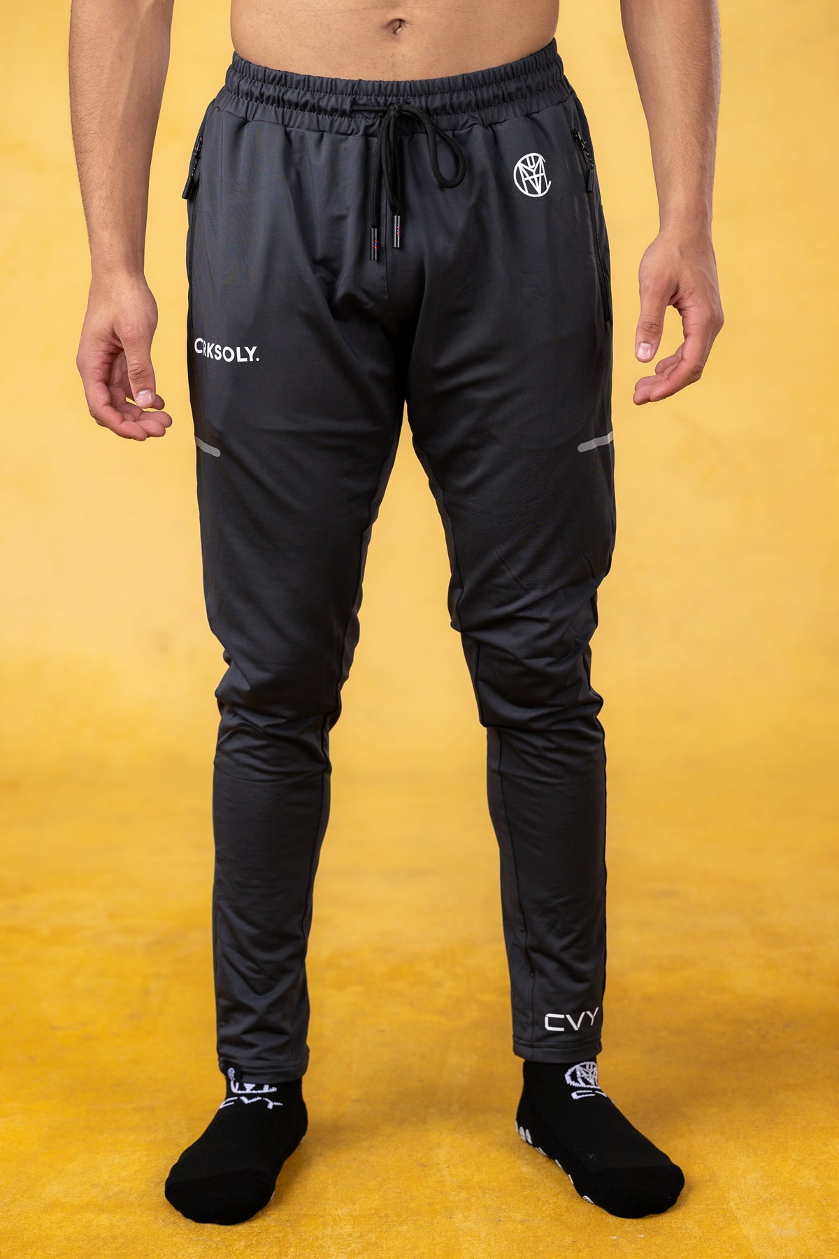 CRKSOLY. Men Dark Gray Training Pants, product photo 1