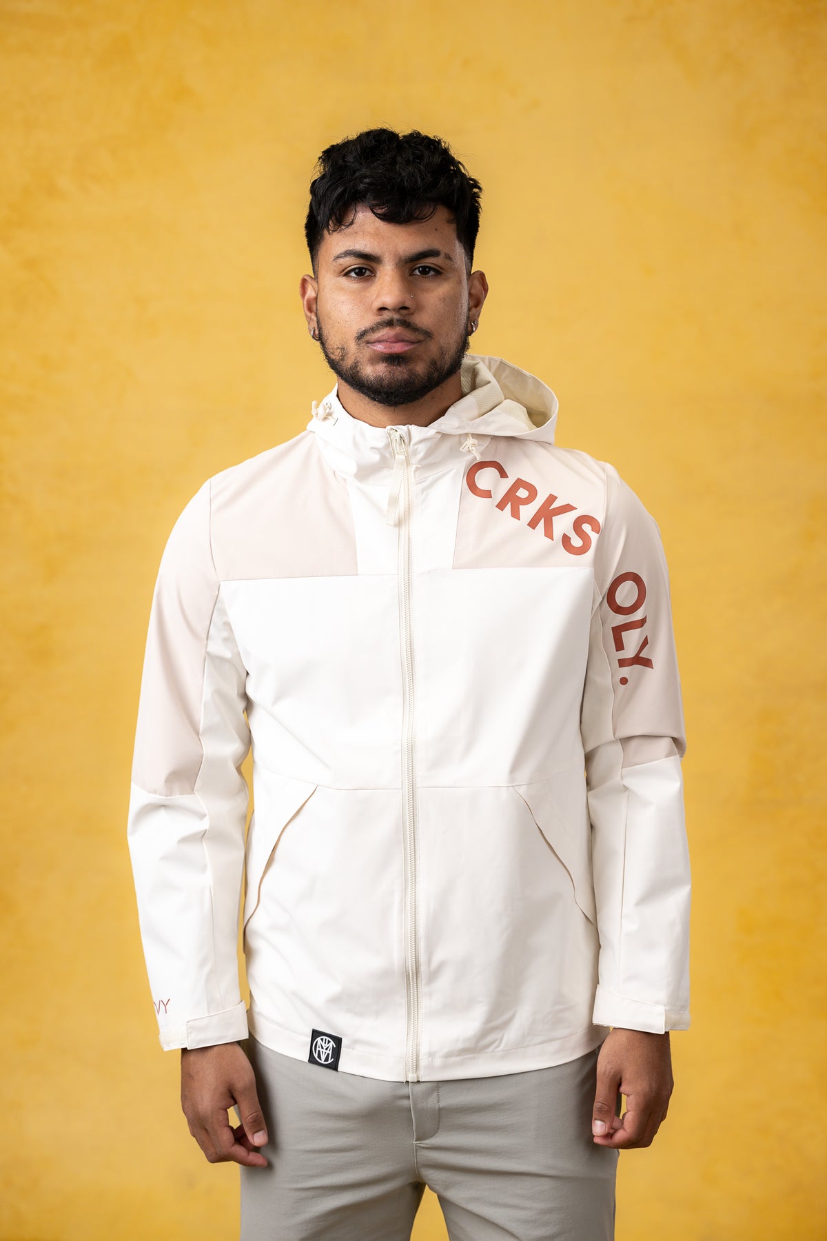 CRKSOLY. Men Tan Windbreaker Jacket, product photo 15