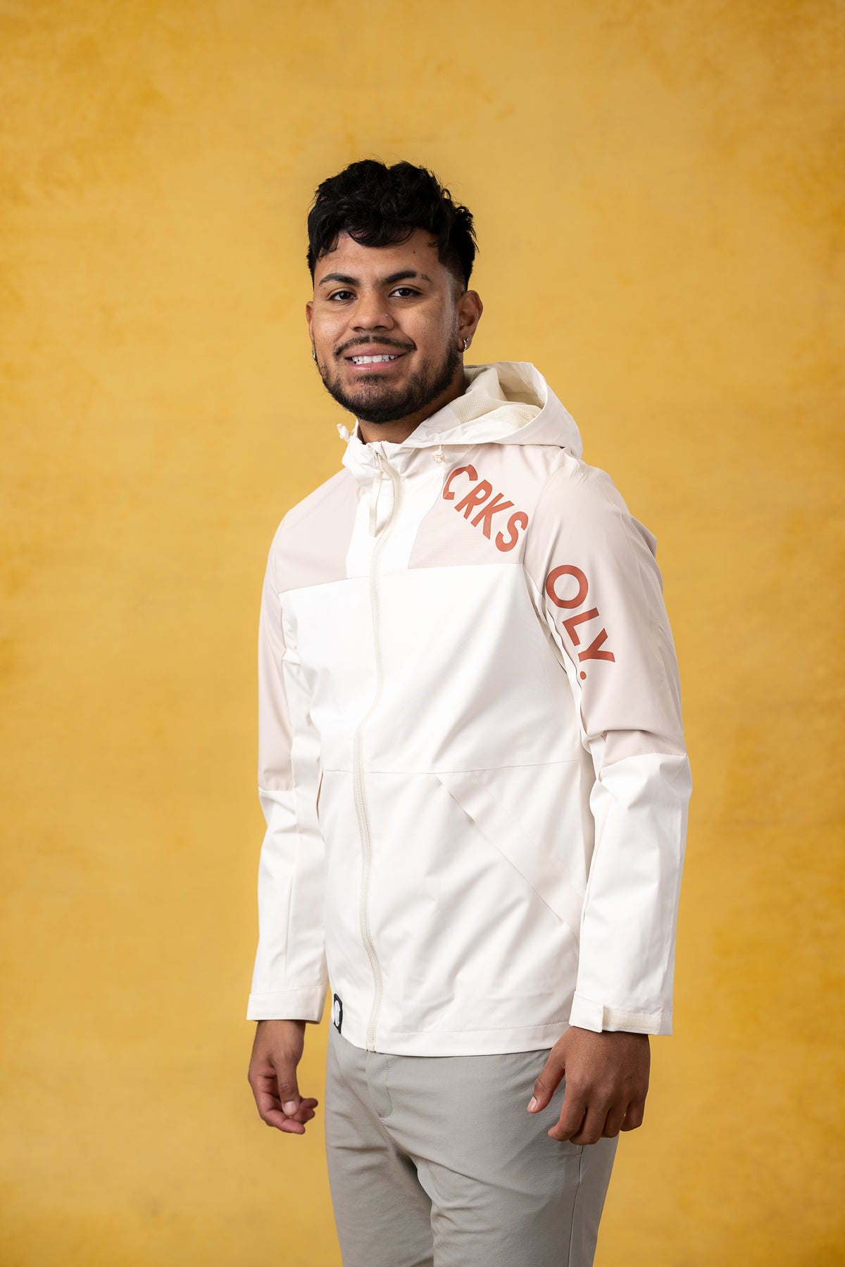 CRKSOLY. Men Tan Windbreaker Jacket, product photo 17