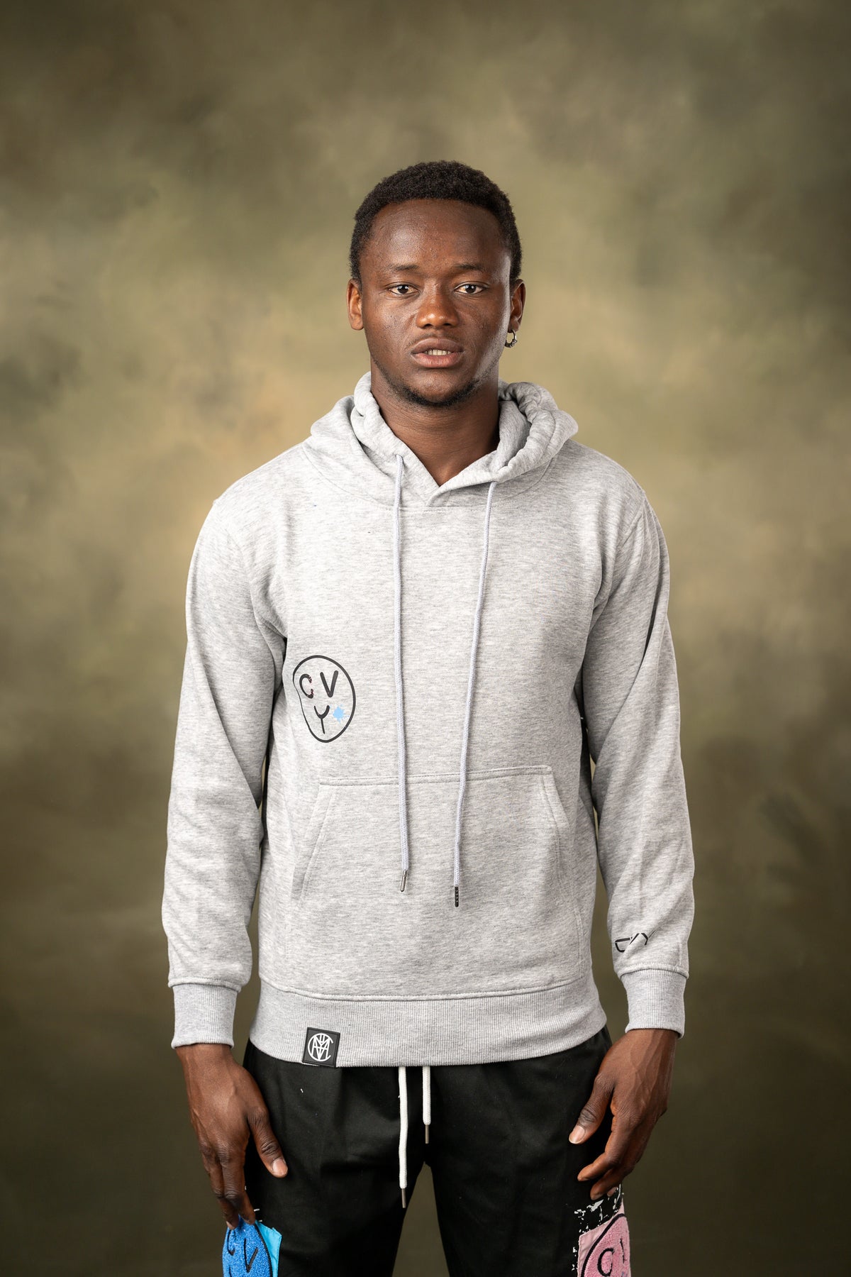 CVYLA Men Happy Hoodie, product photo 1