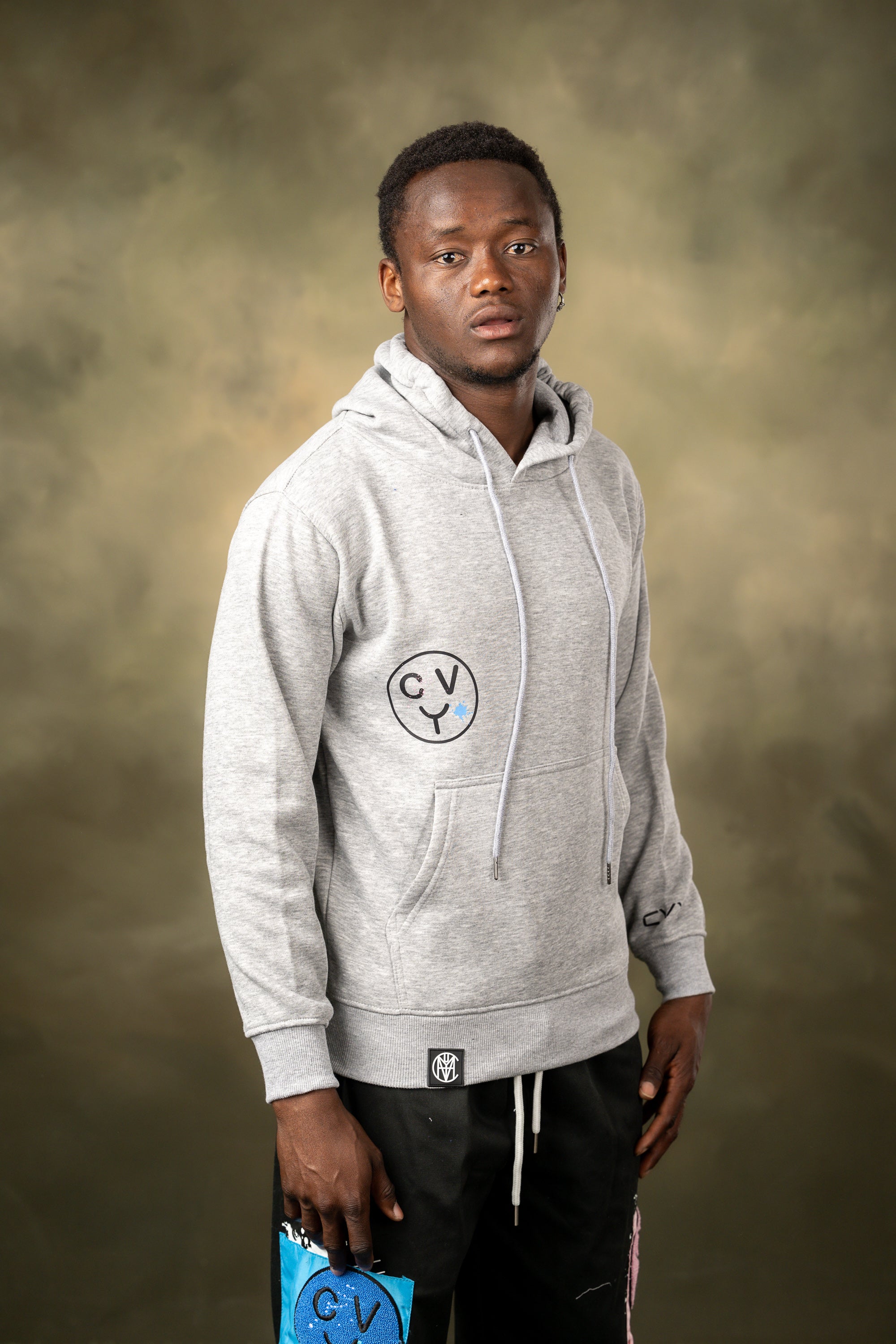 CVYLA Men Happy Hoodie, product photo 3
