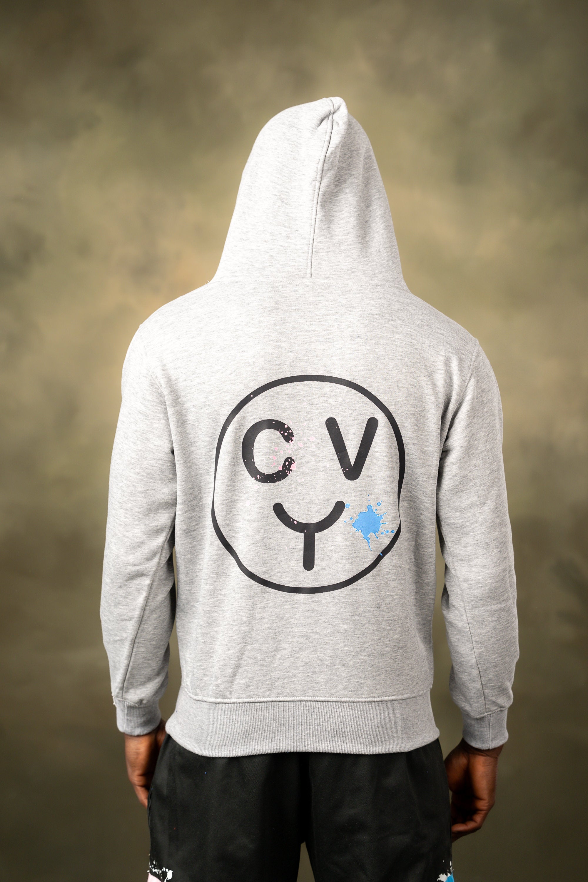CVYLA Men Happy Hoodie, product photo 6