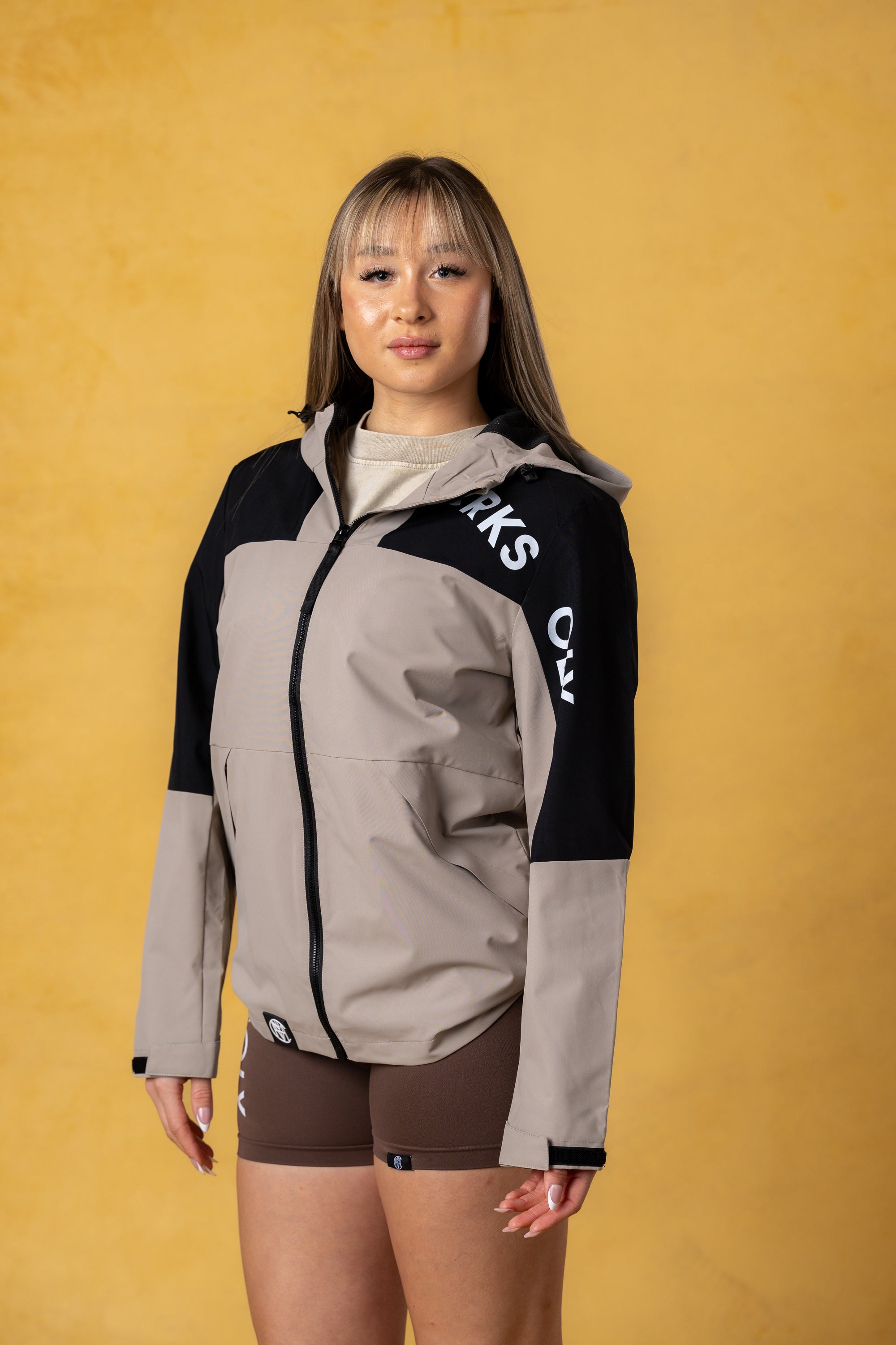 CRKSOLY. Women Tan Windbreaker Jacket, product photo 4