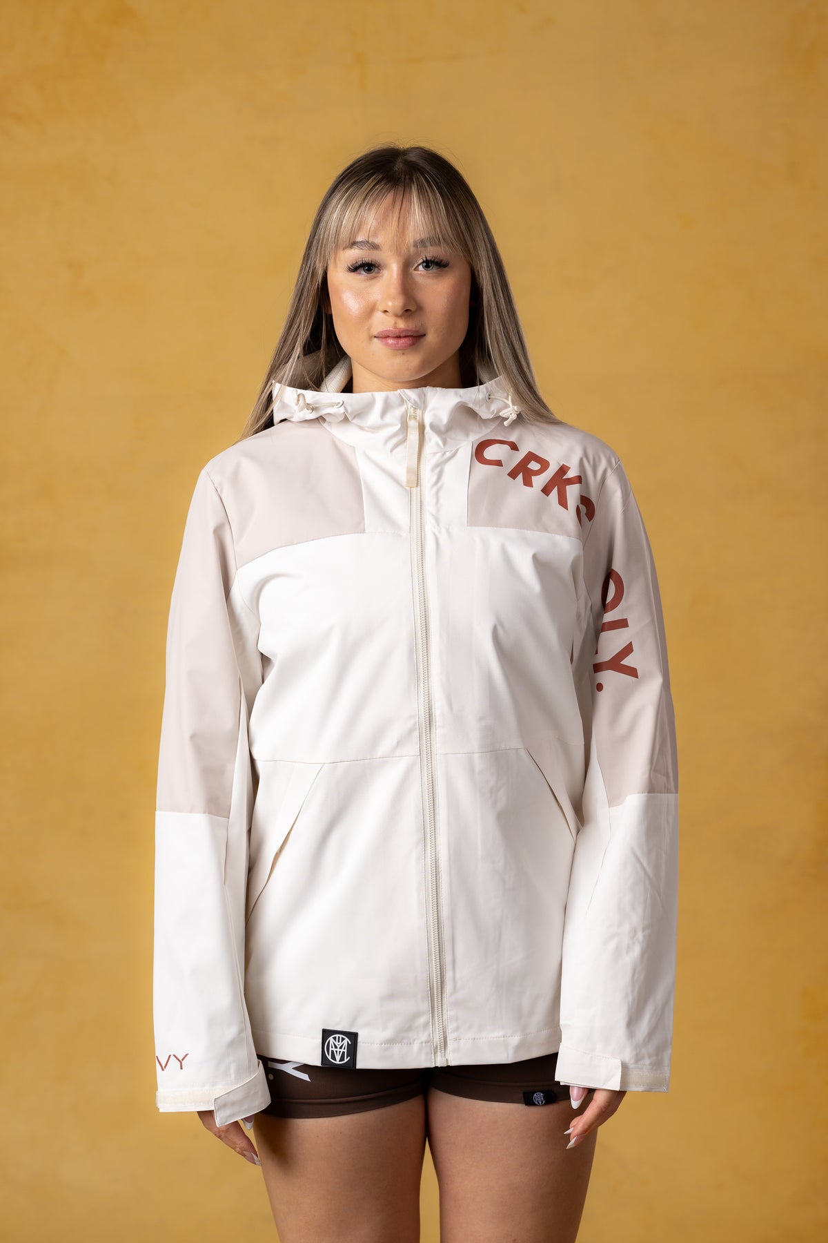 CRKSOLY. Women Tan Windbreaker Jacket, product photo 14