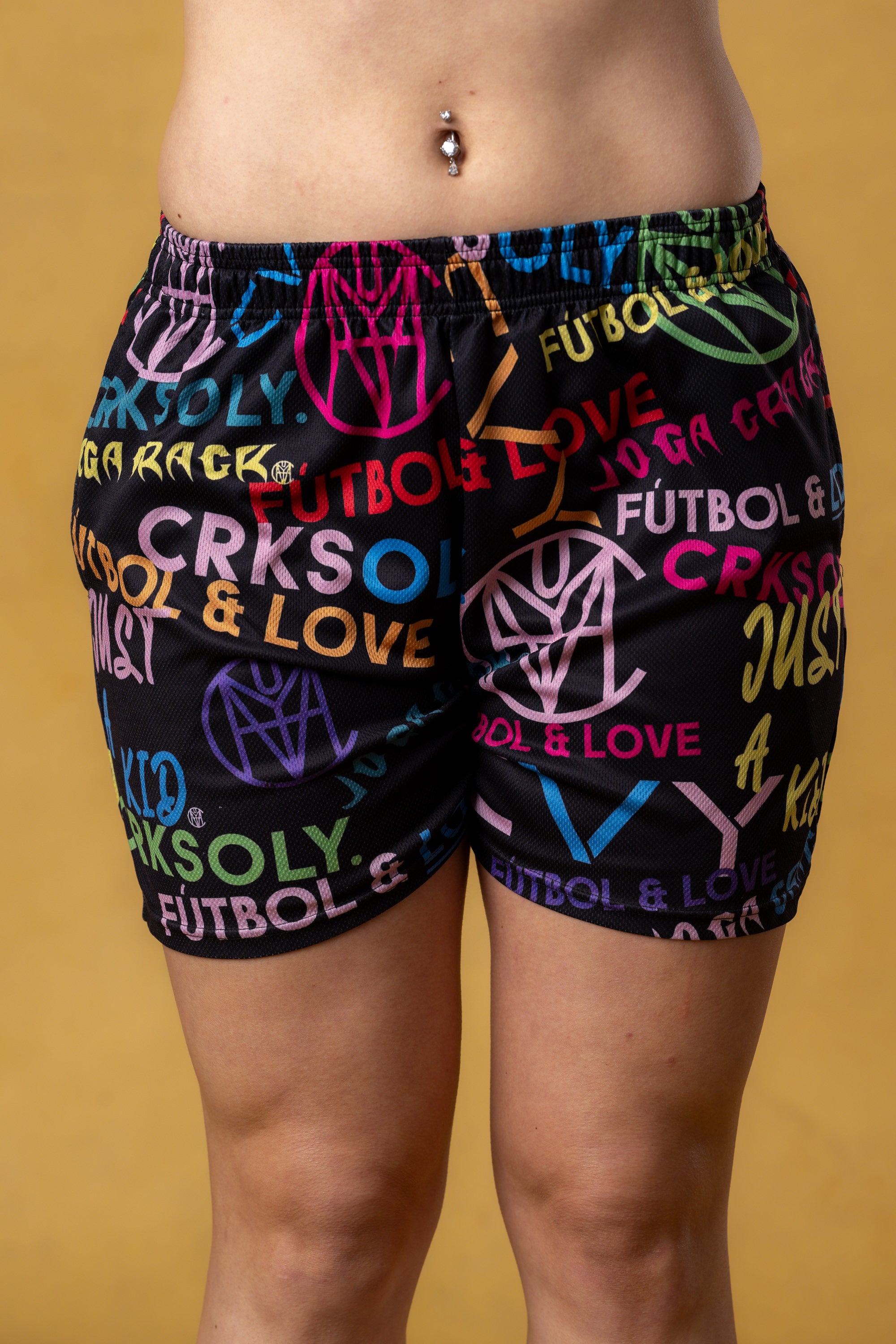 CRKSOLY. Women 5’ Monogram Shorts, product photo 1