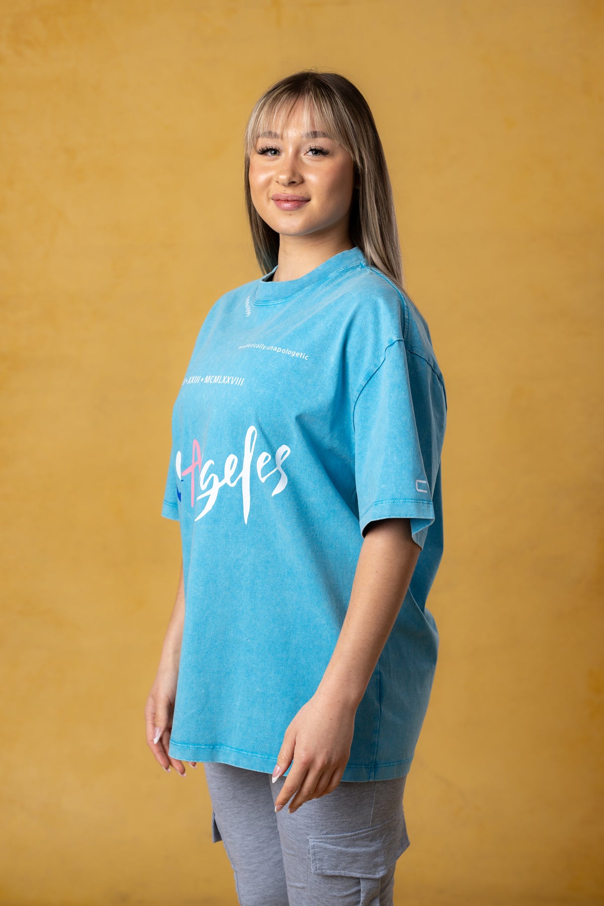 CVYLA Women Aesthetically Unapologetic Oversize Cotton Tee, product photo 10