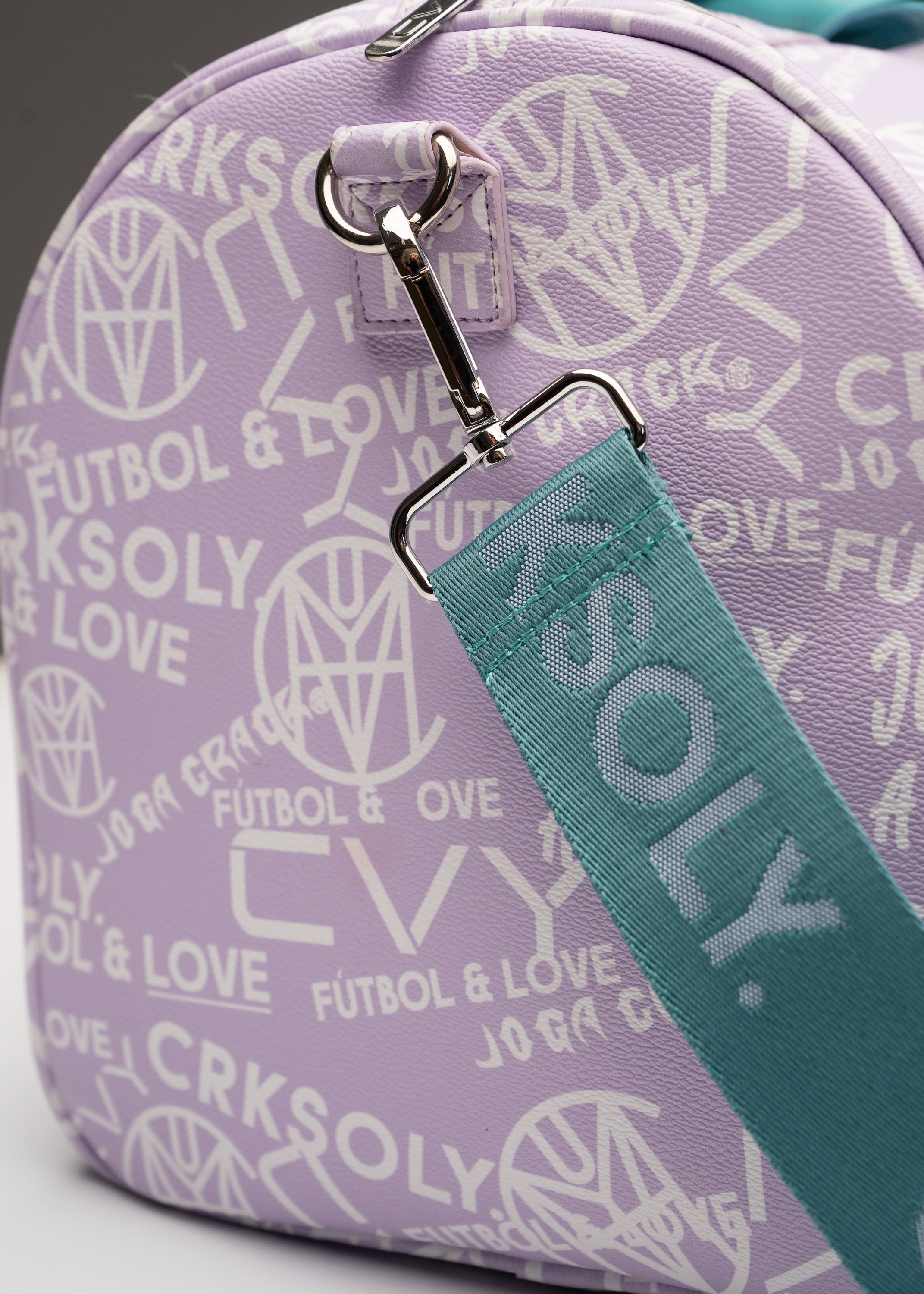CRKSOLY. Latin Lavender Leather Duffle Bag, product photo 14