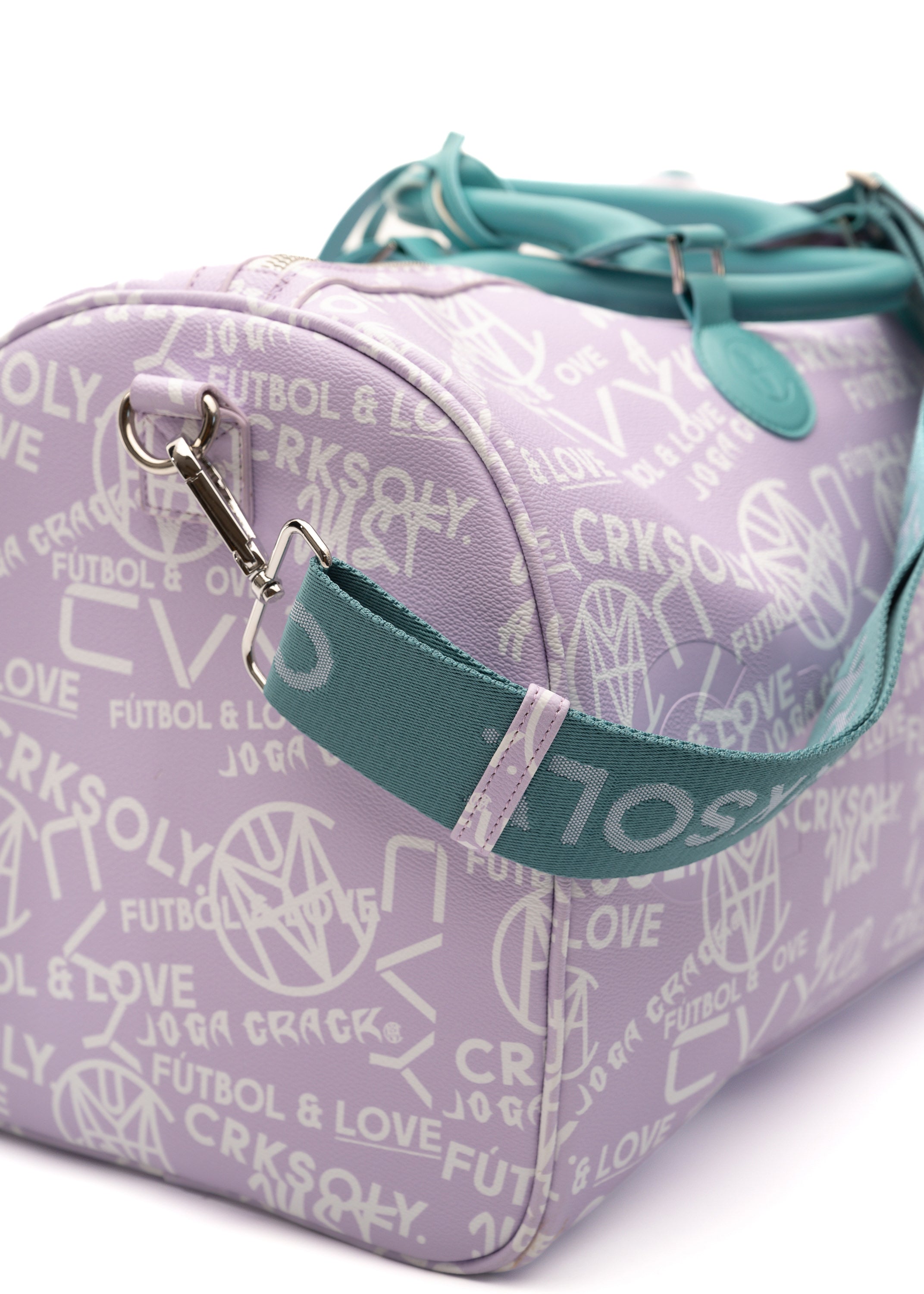 CRKSOLY. Latin Lavender Leather Duffle Bag, product photo 10
