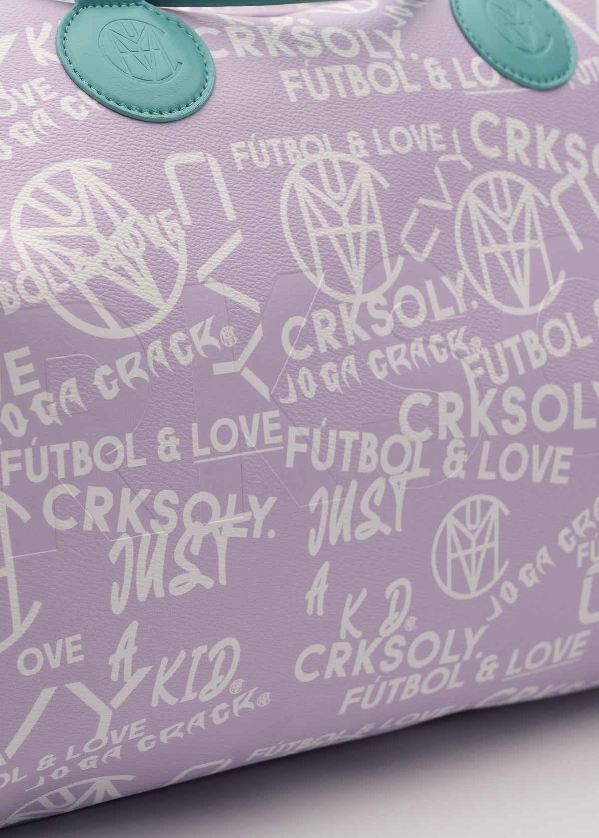 CRKSOLY. Latin Lavender Leather Duffle Bag, product photo 8
