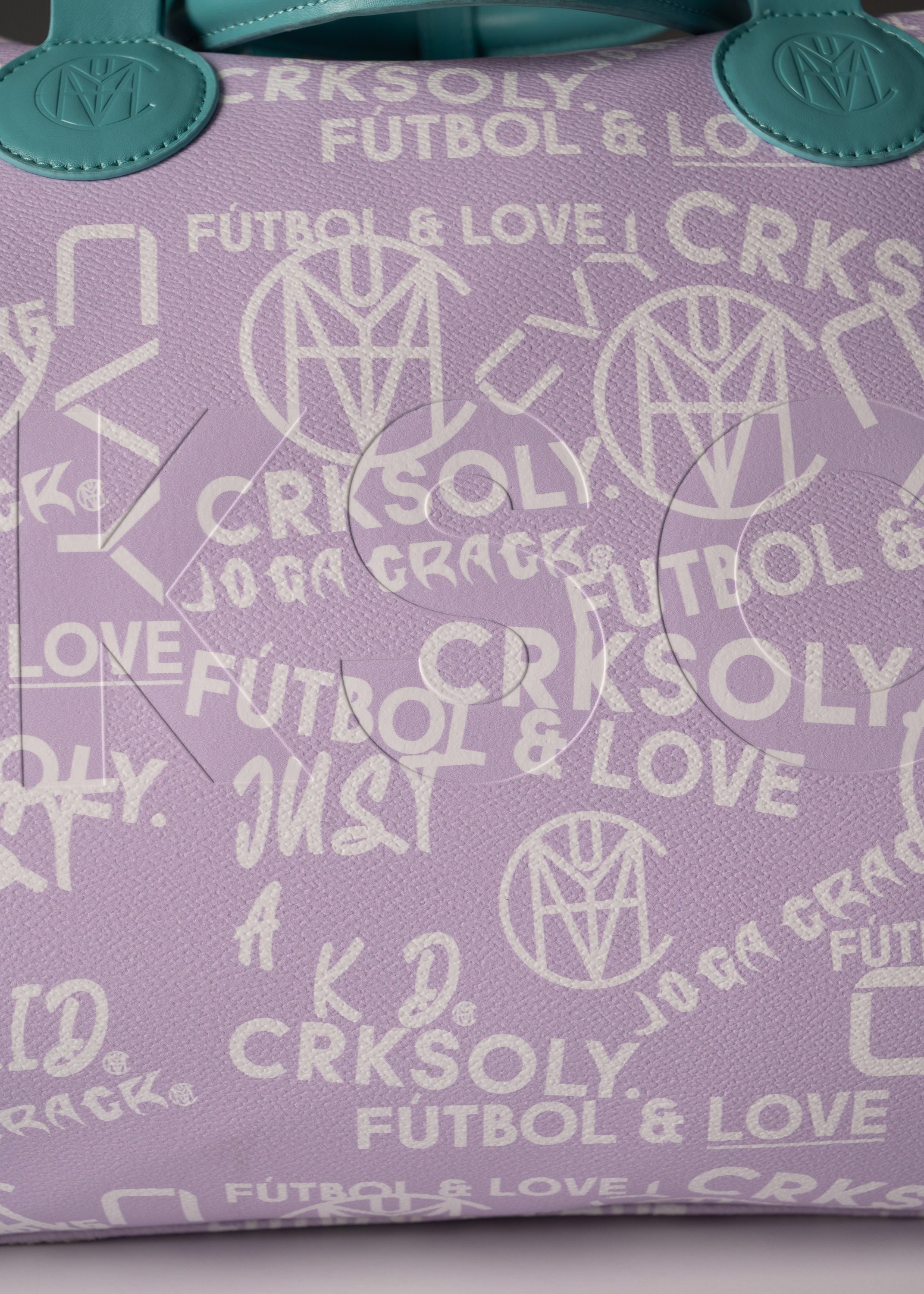 CRKSOLY. Latin Lavender Leather Duffle Bag, product photo 12