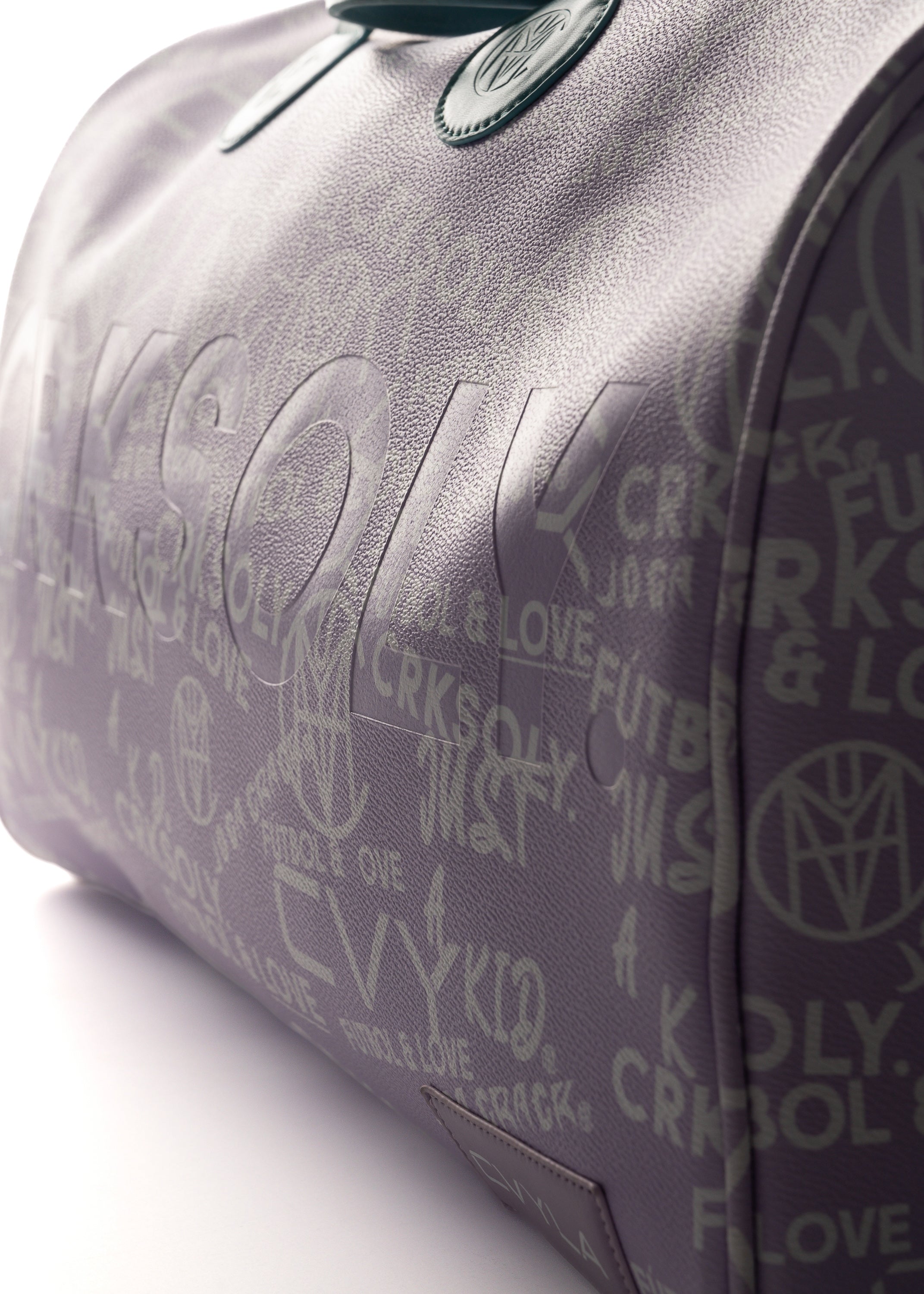 CRKSOLY. Latin Lavender Leather Duffle Bag, product photo 13