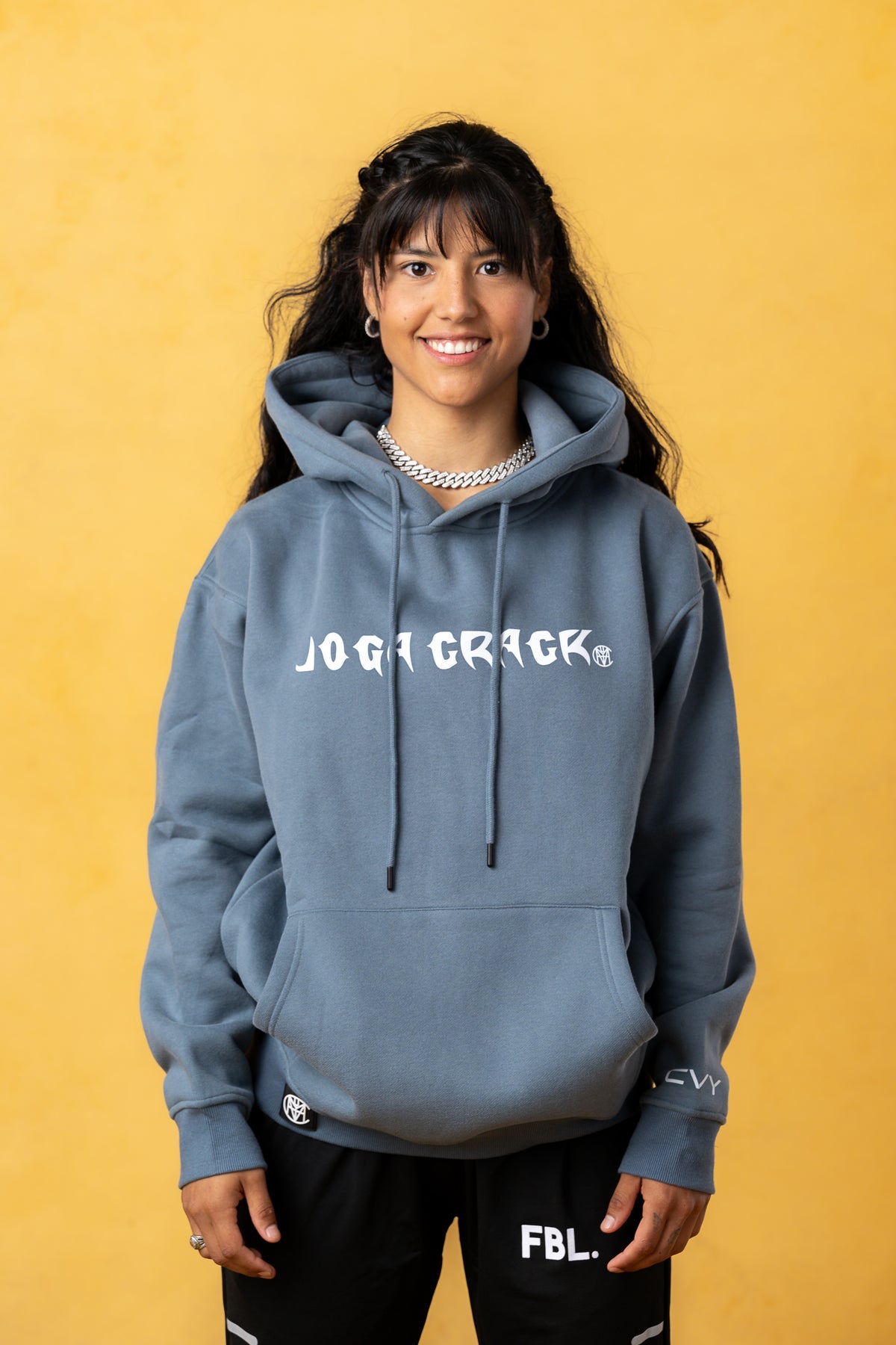 Joga Crack Women Blue Hoodie, product photo 5