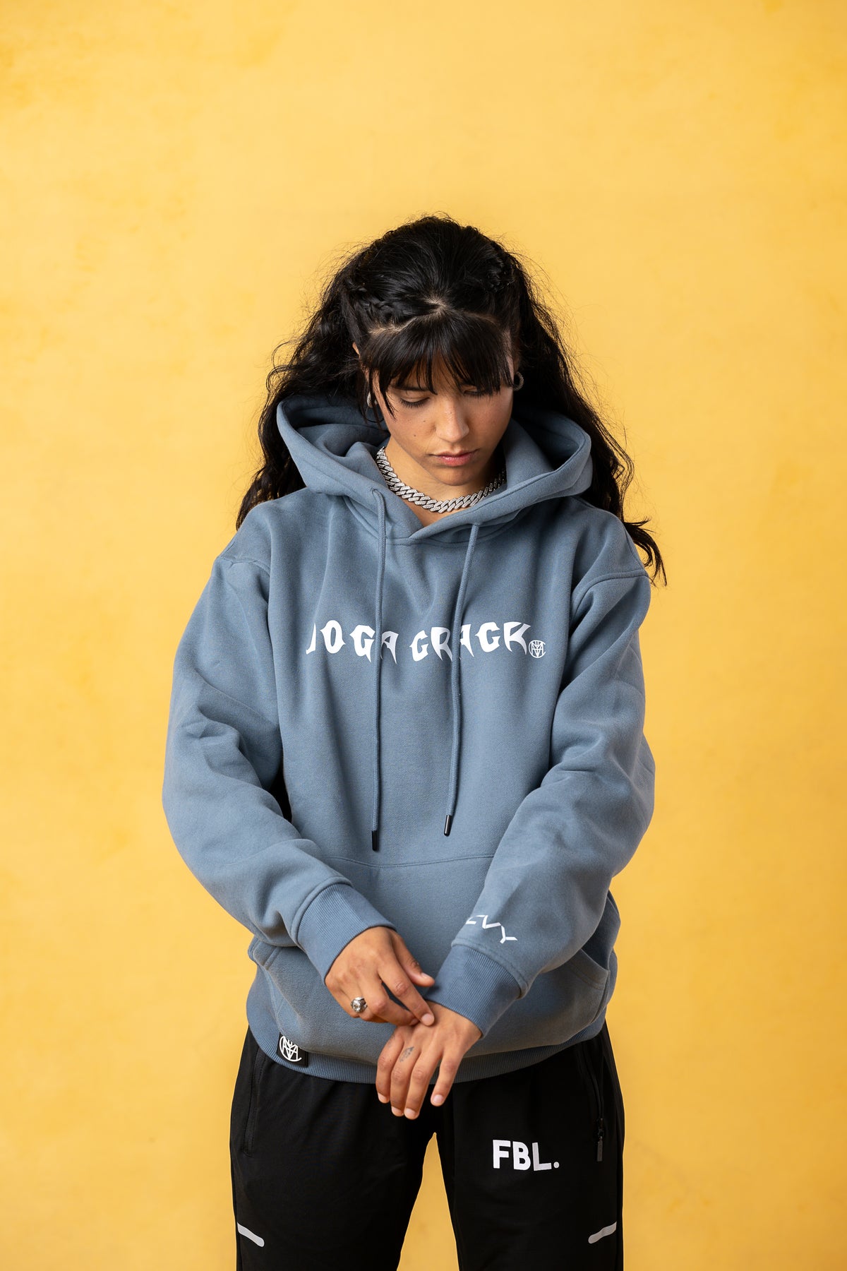 Joga Crack Women Blue Hoodie, product photo 6