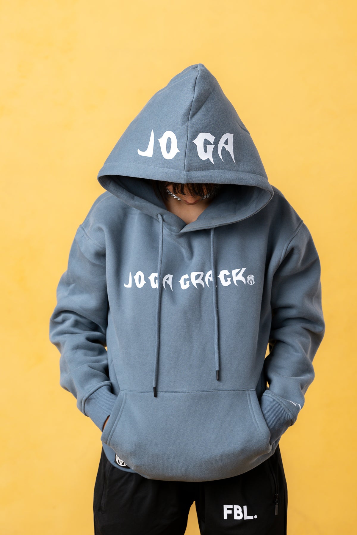 Joga Crack Women Blue Hoodie, product photo 1