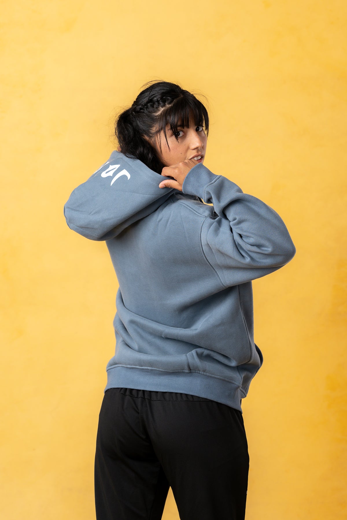 Joga Crack Women Blue Hoodie, product photo 9