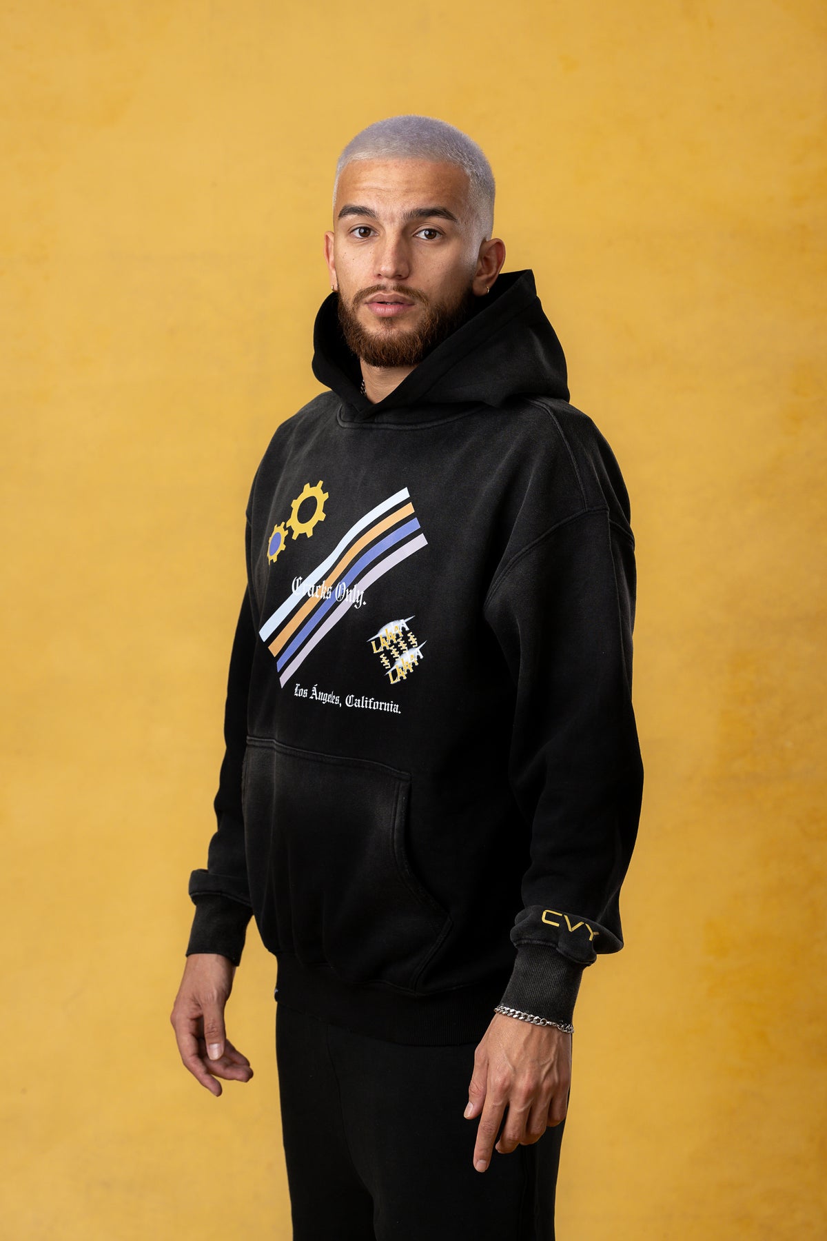 CRKSOLY. Men LA Industrial Hoodie, product photo 4