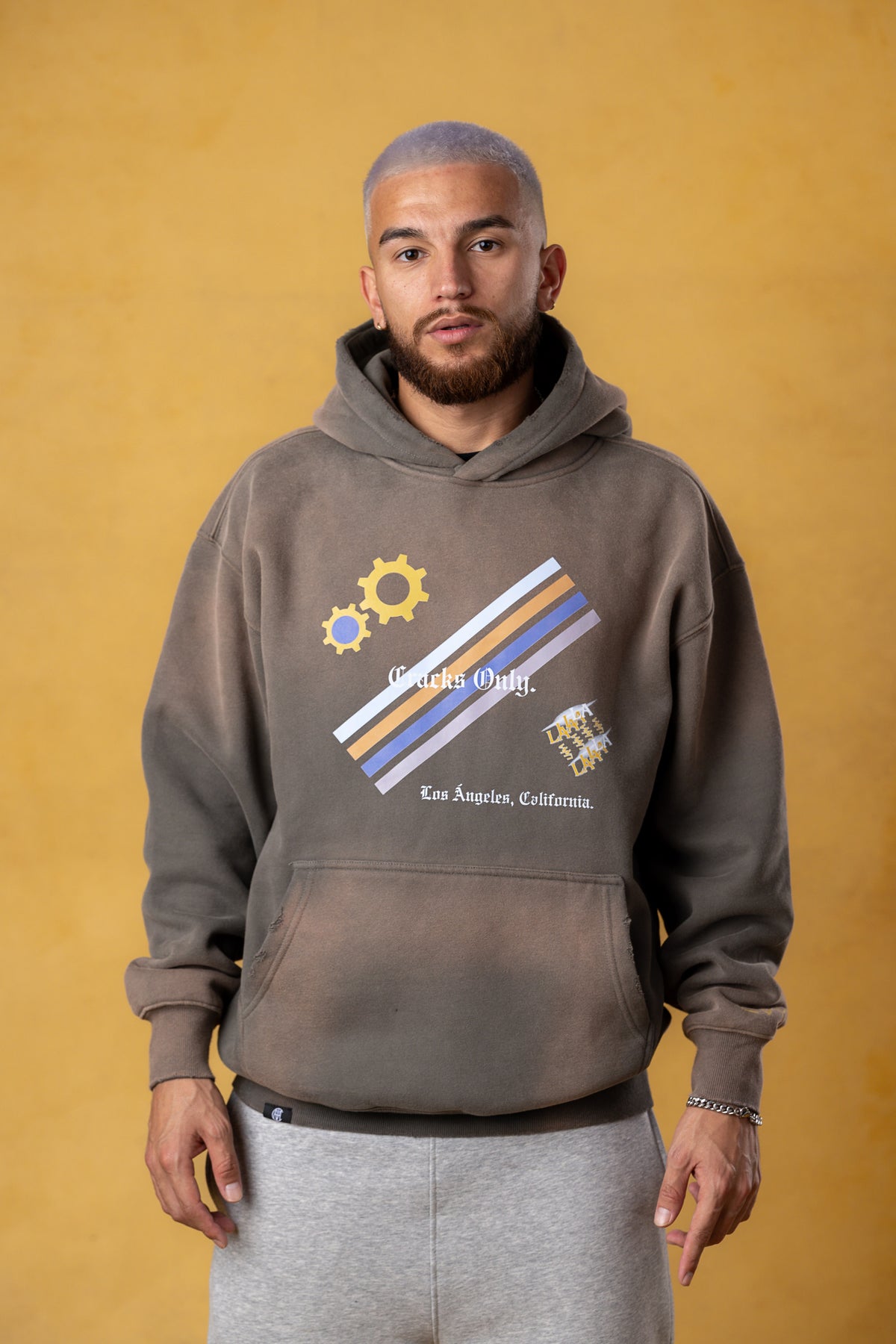 CRKSOLY. Men LA Industrial Hoodie, product photo 14