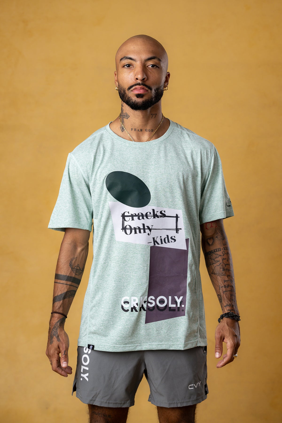 CRKSOLY. Men 'Cracks Only, Kids' Training Tee, product photo 1