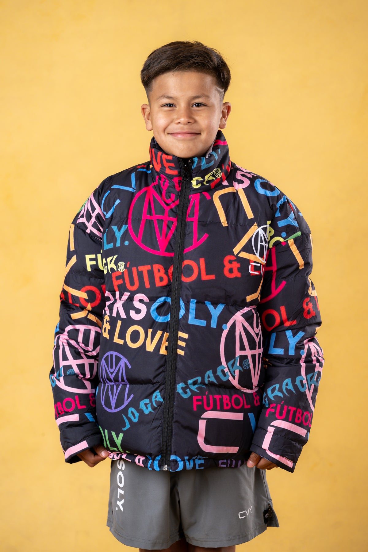 CRKSOLY. Youth Reverse Monogram Puffer Jacket, product photo 13