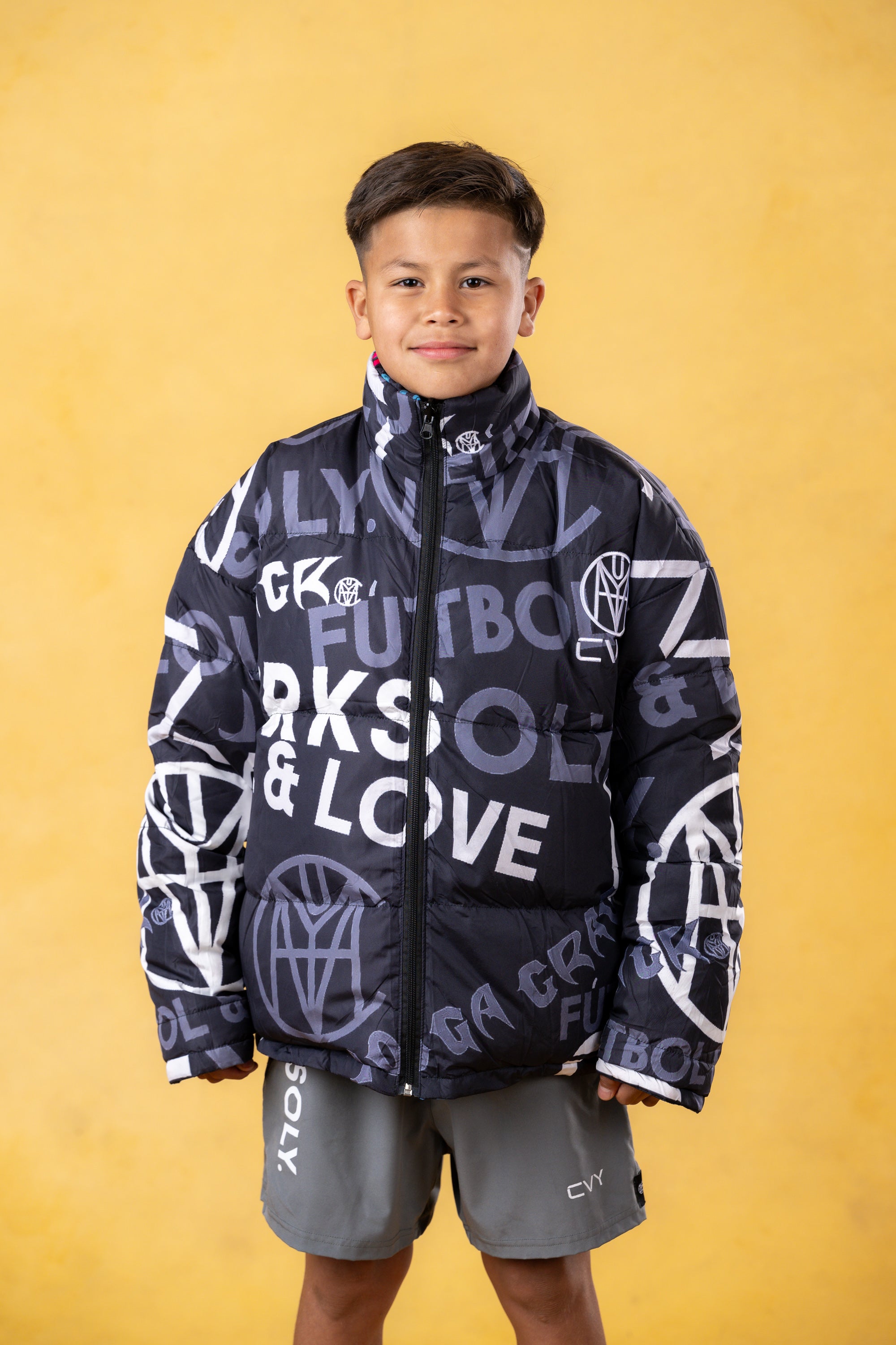CRKSOLY. Youth Reverse Monogram Puffer Jacket, product photo 1