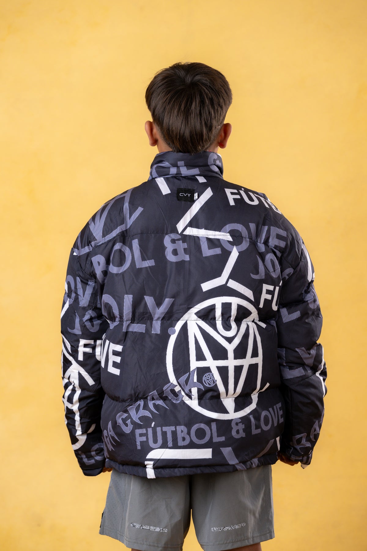 CRKSOLY. Youth Reverse Monogram Puffer Jacket, product photo 11