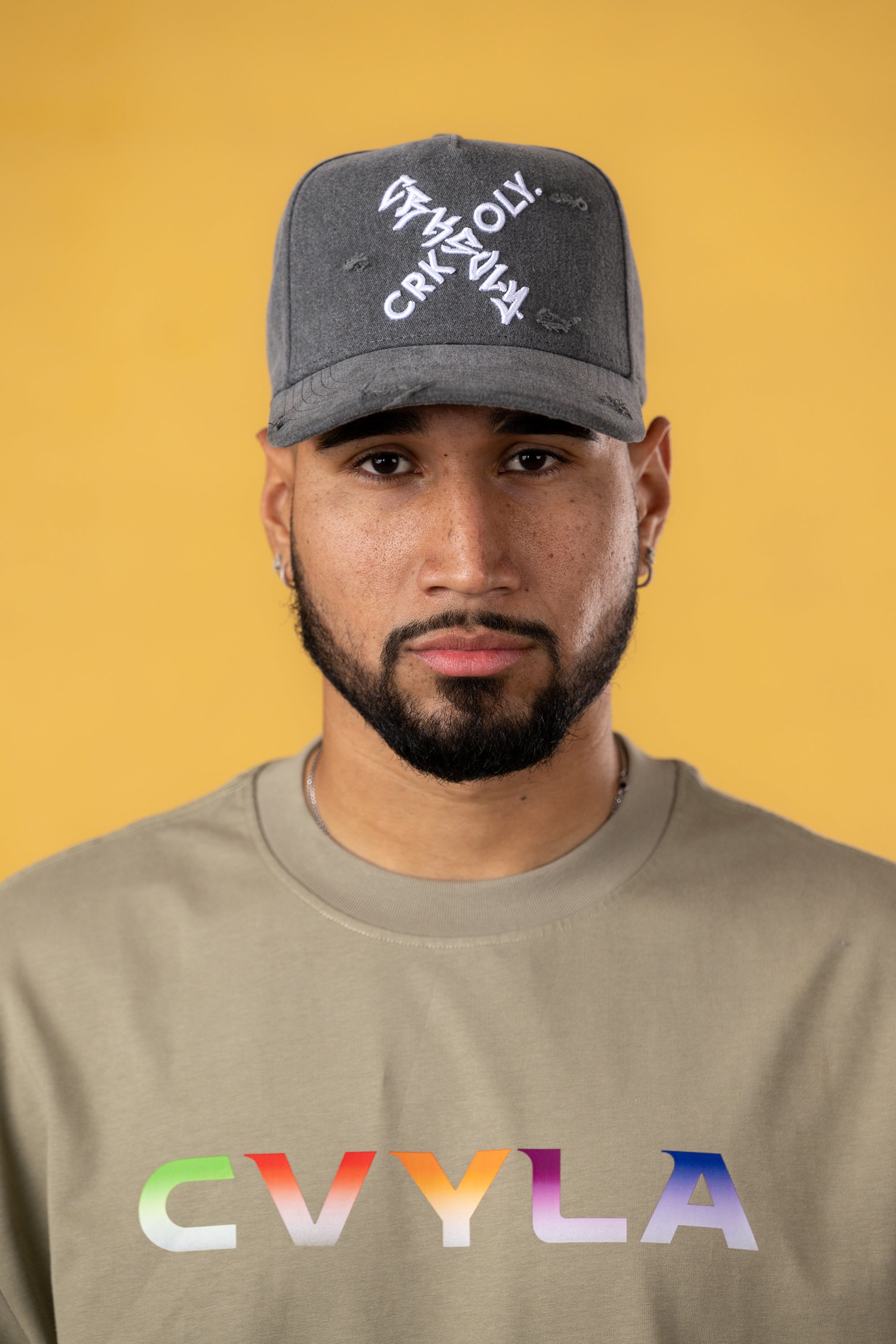 CVYLA Men Olive Oversize Tee, product photo 5