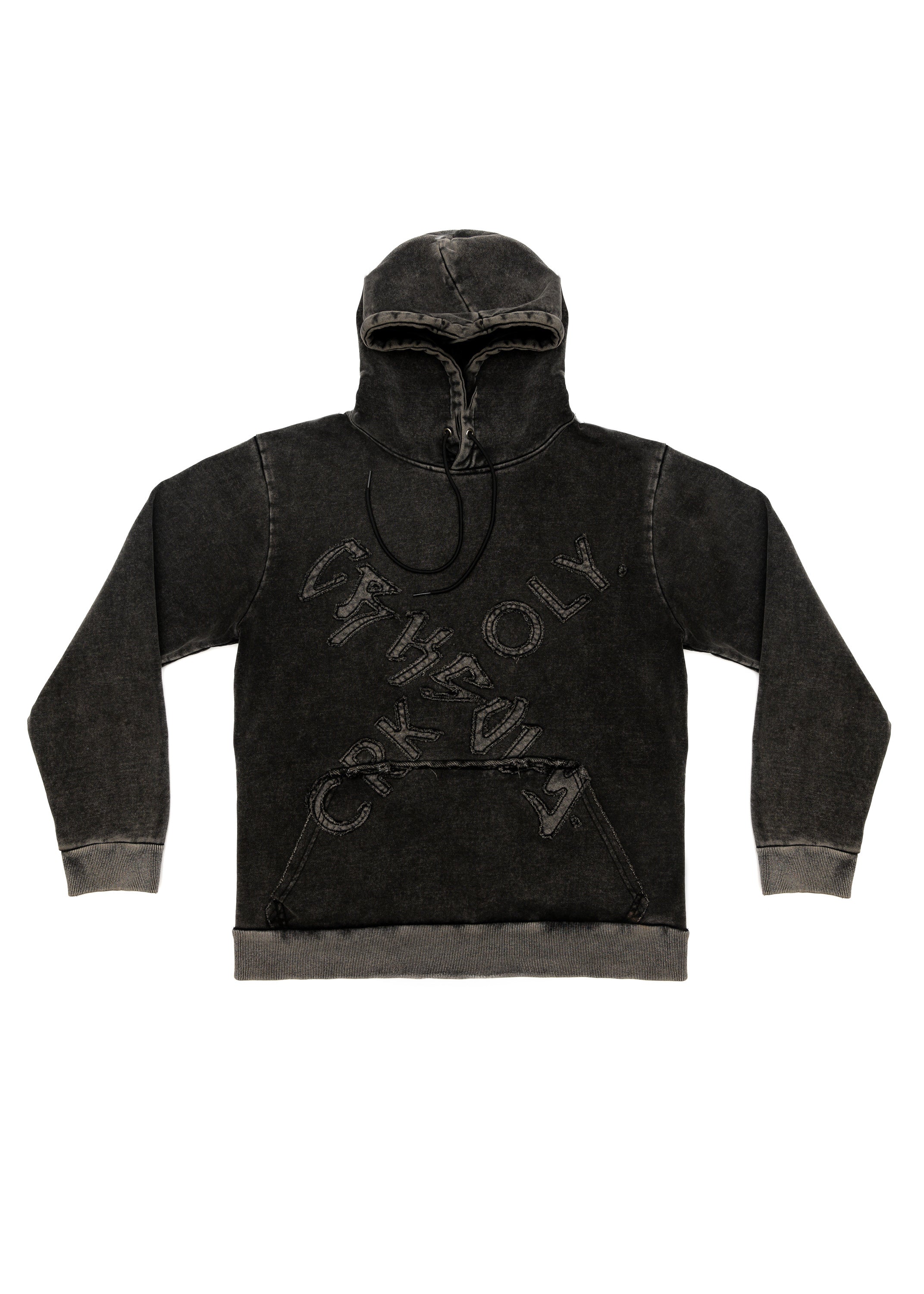 CRKSOLY. Men X Faded Wash Hoodie, product photo 2