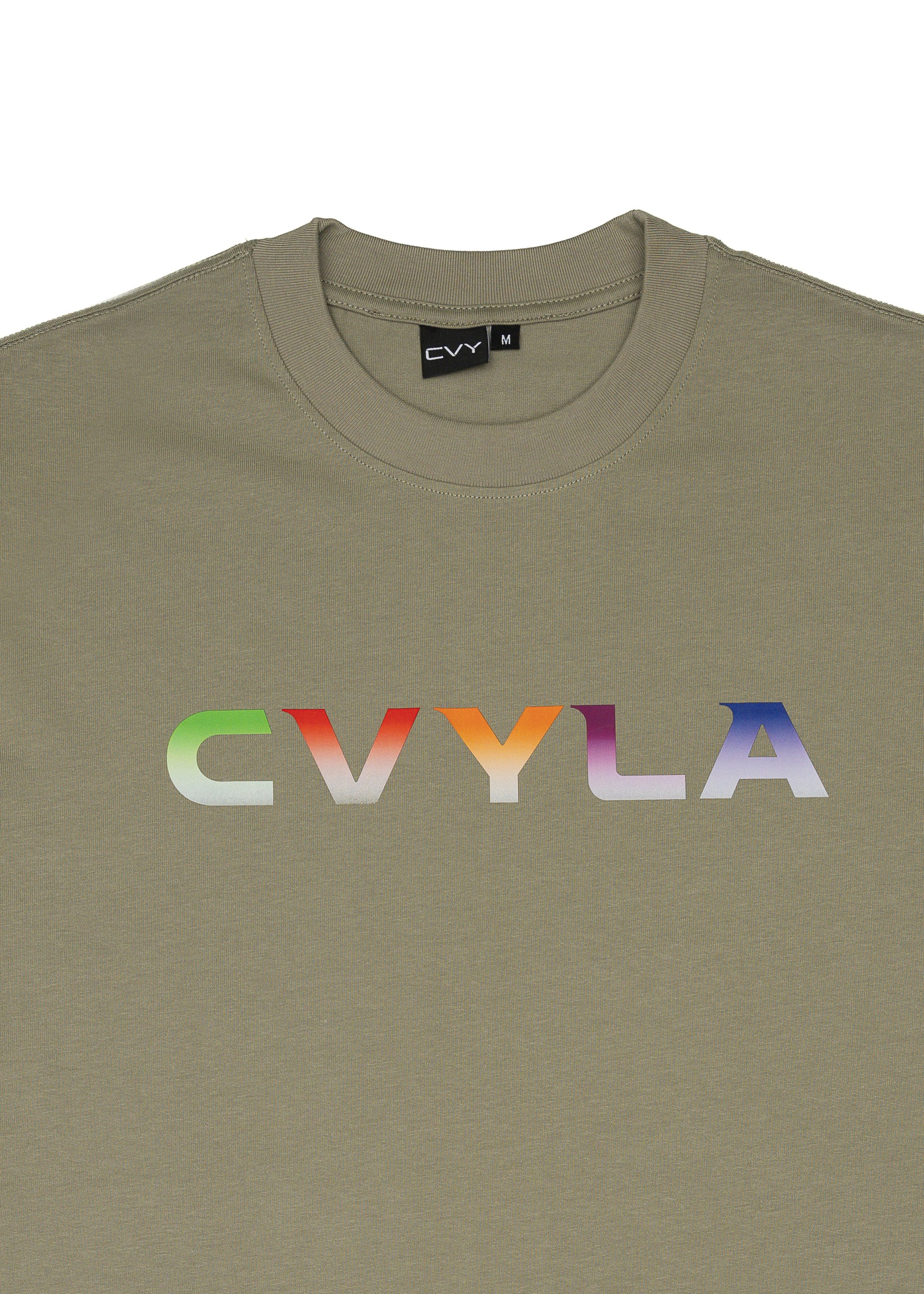 CVYLA Women Olive Oversize Tee, product photo 4