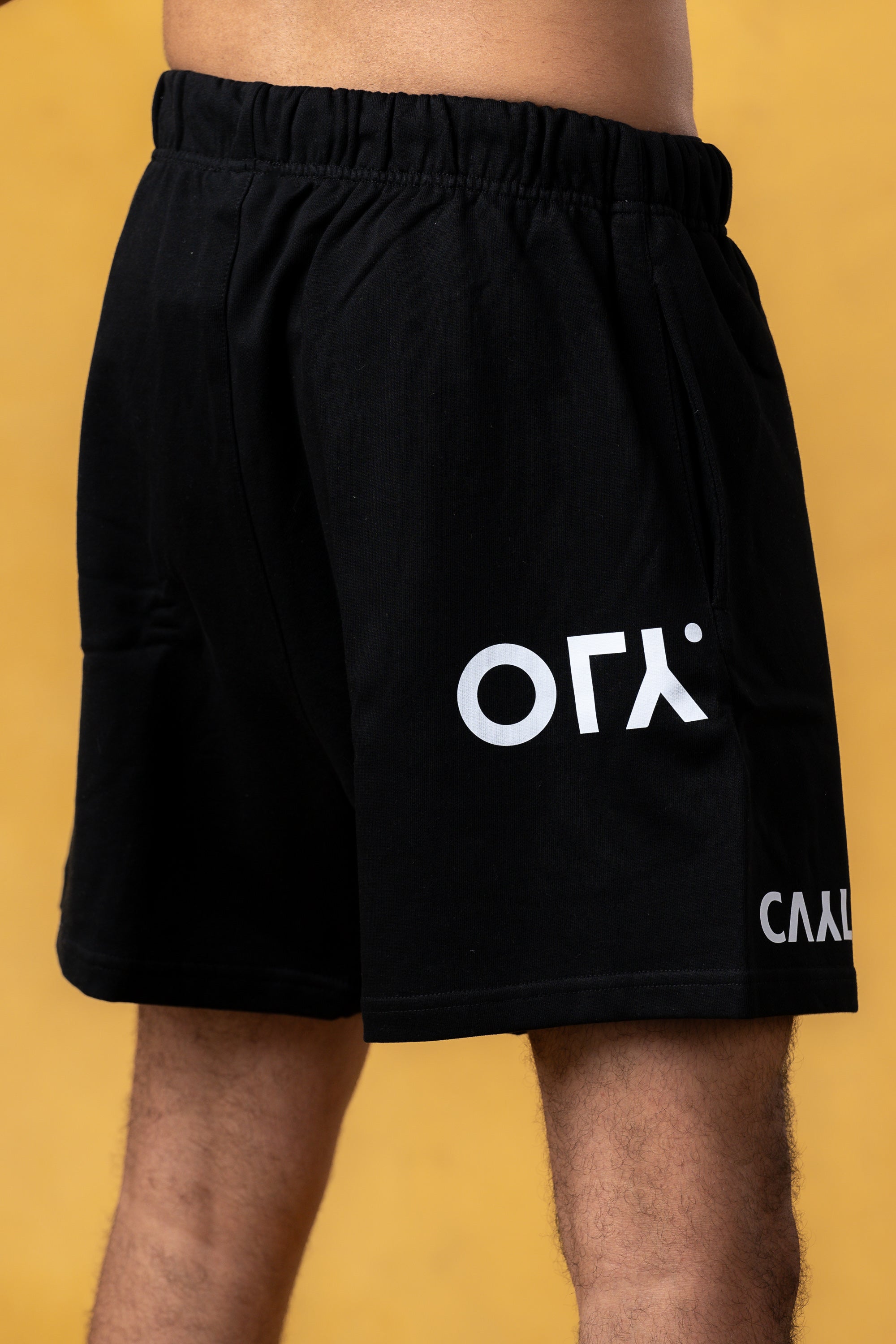 CRKSOLY. Black Cotton Sweat Shorts, product photo 3
