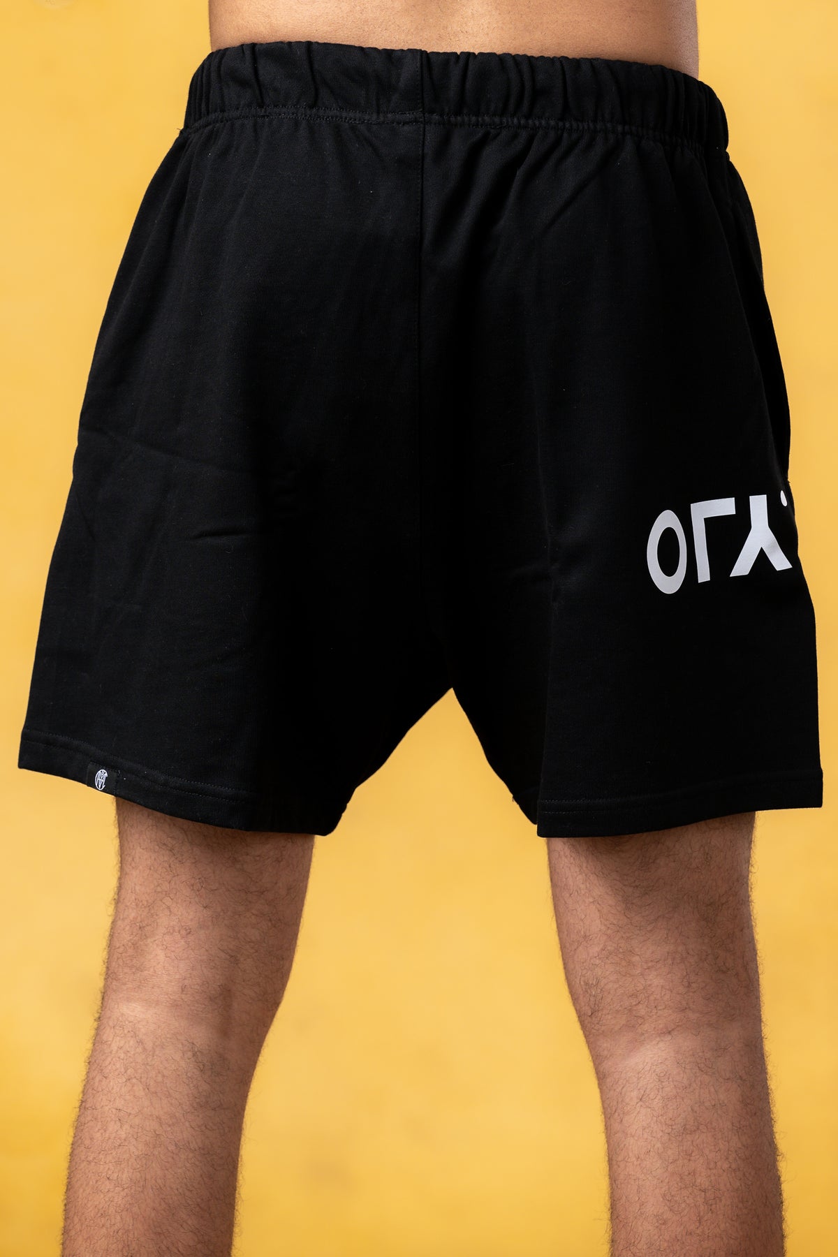 CRKSOLY. Black Cotton Sweat Shorts, product photo 4
