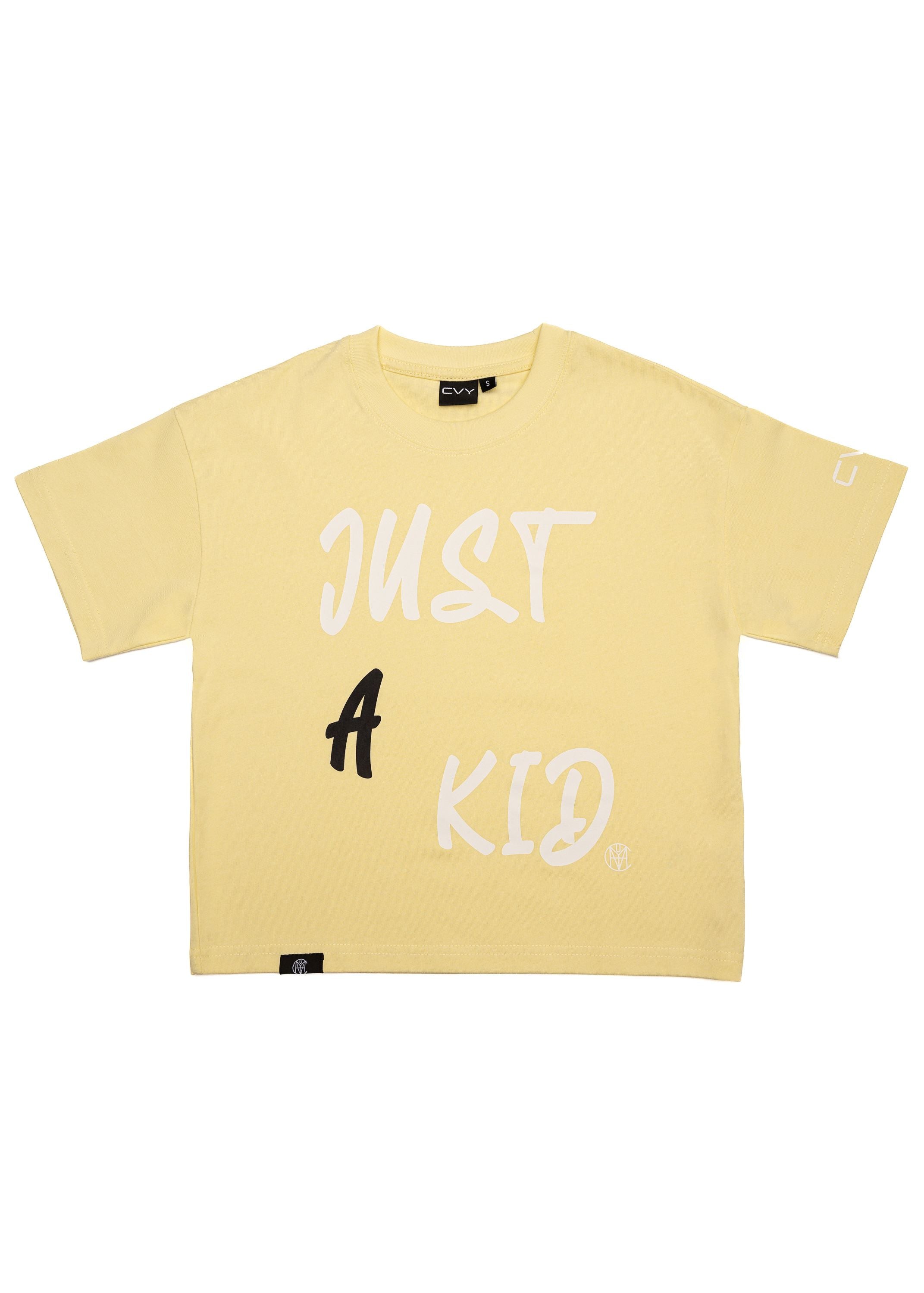 Just A Kid Youth Yellow Streetwear Tee, product photo 2