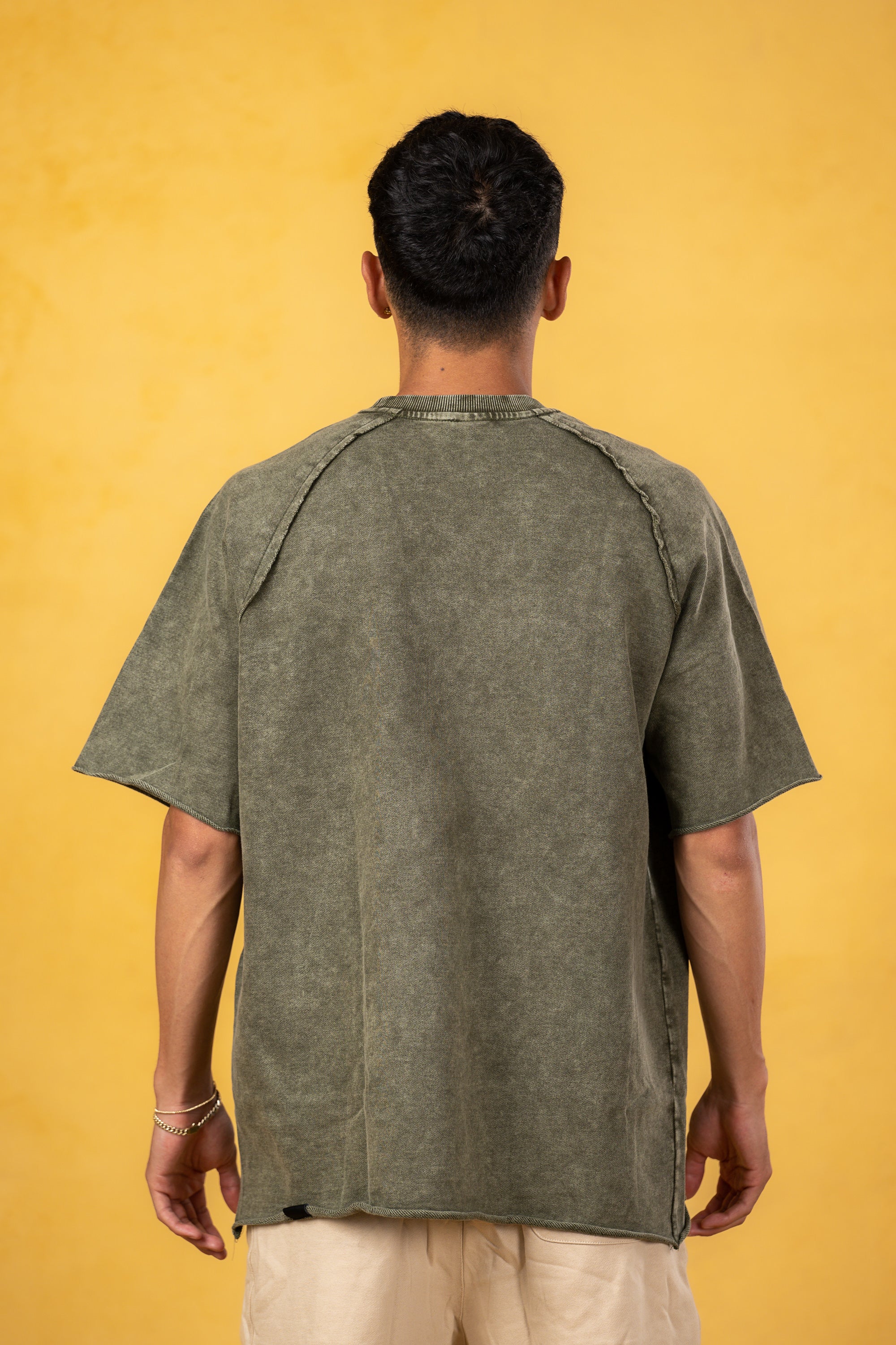 CRKSOLY. Men x CVYLA Green Oversize Tee, product photo 7
