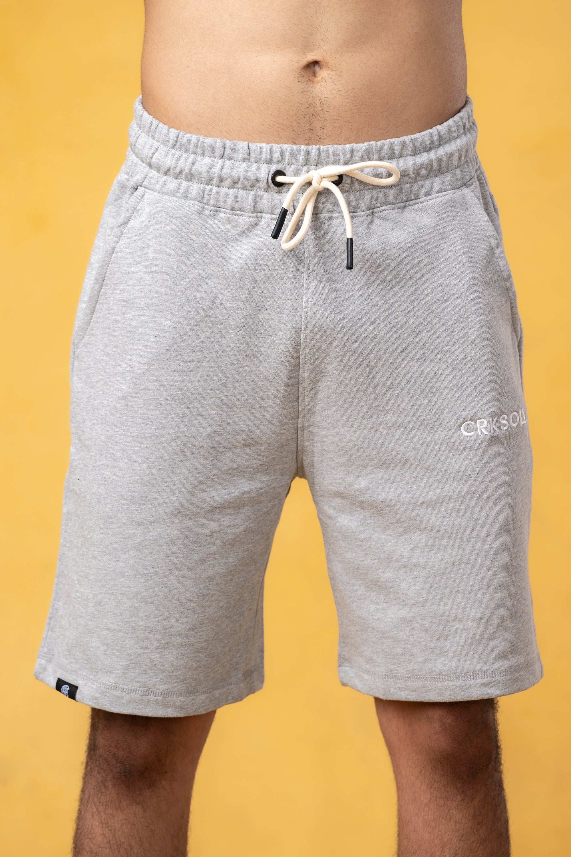 CRKSOLY. Men Gray Cotton Sweatshort, product photo 1