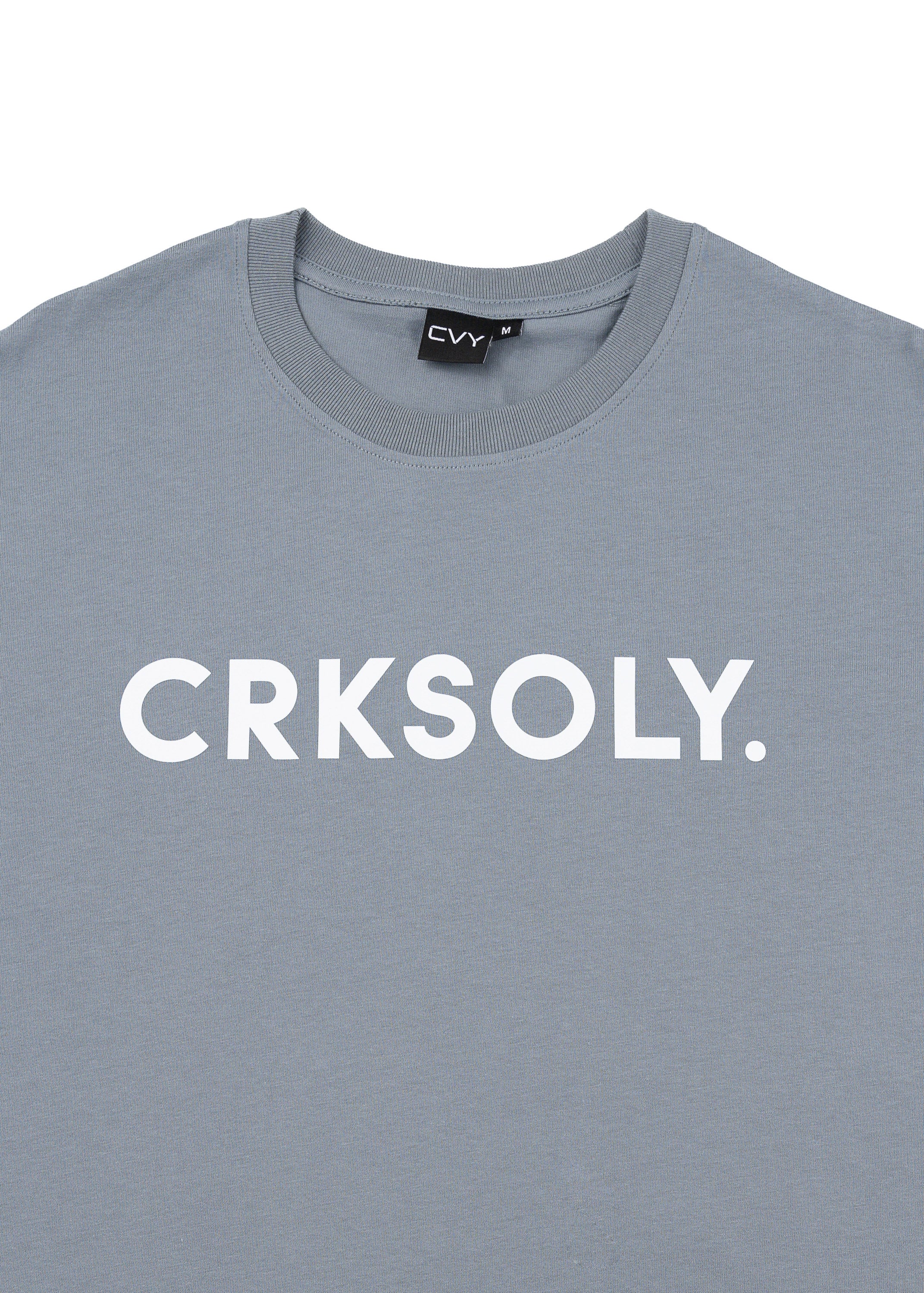 CRKSOLY. Men Blue Cotton Tee, product photo 4