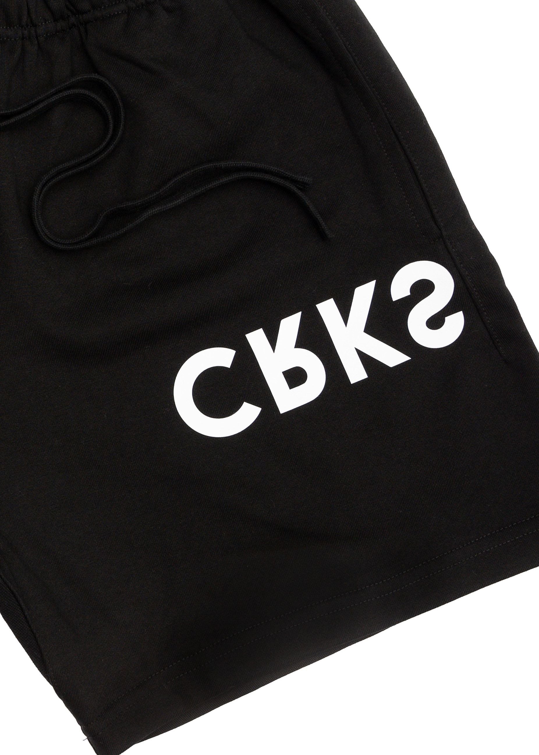 CRKSOLY. Black Cotton Sweat Shorts, product photo 6