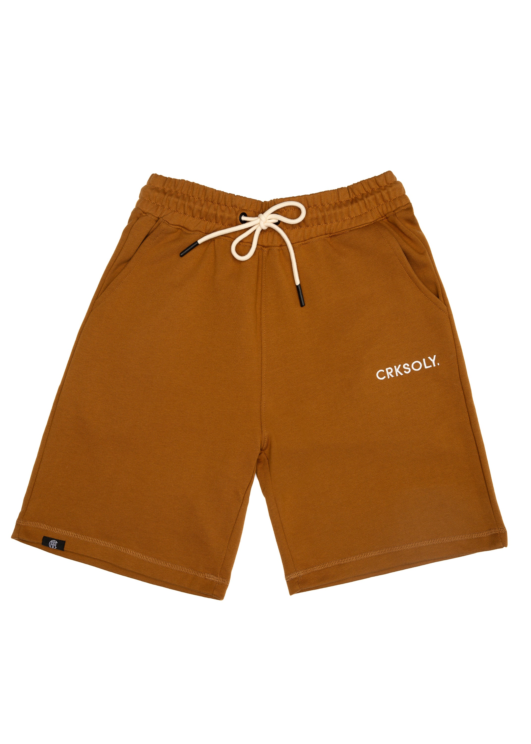 CRKSOLY. Men Brown Cotton Sweatshort, product photo 2