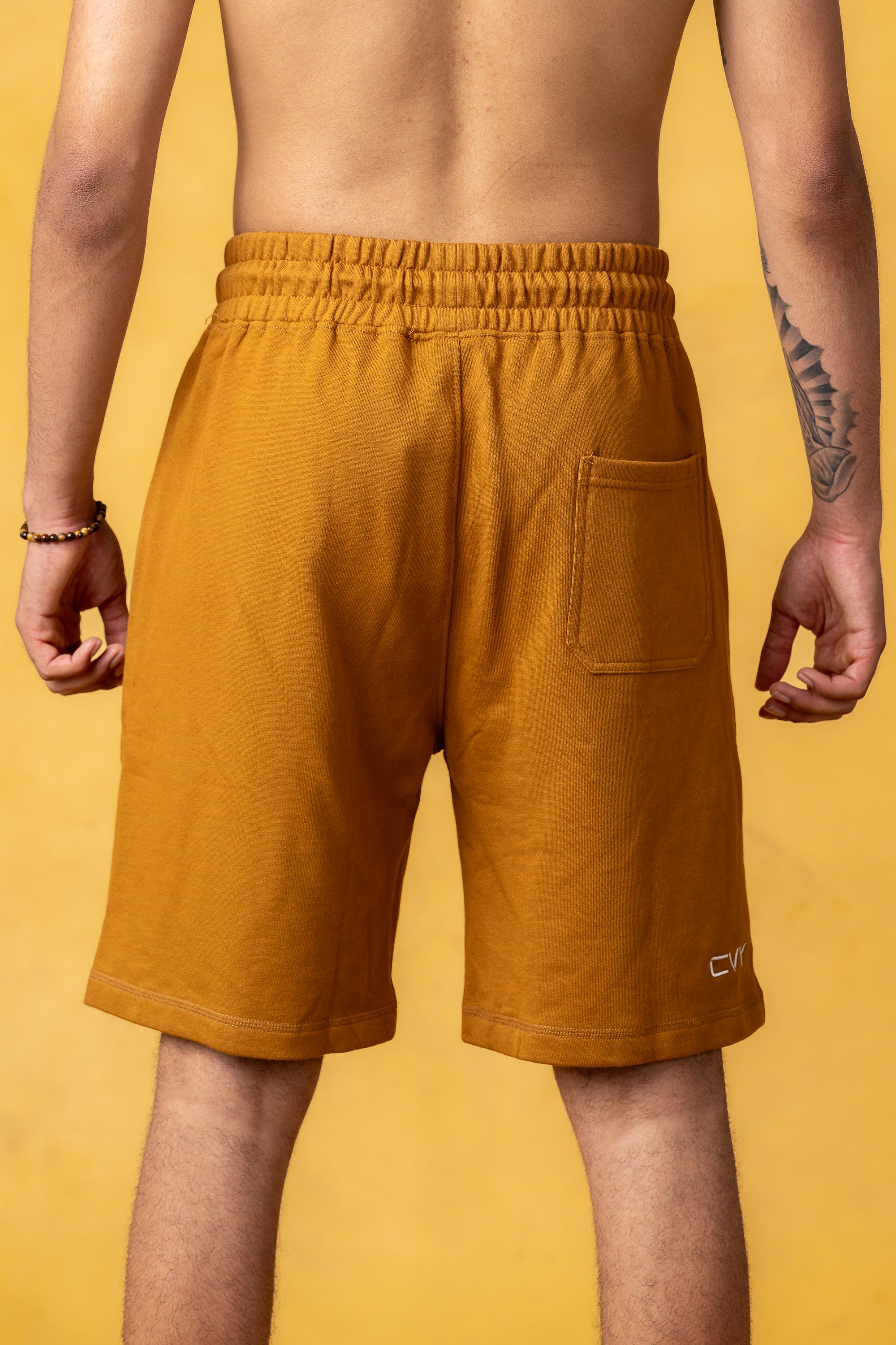 CRKSOLY. Men Brown Cotton Sweatshort, product photo 7